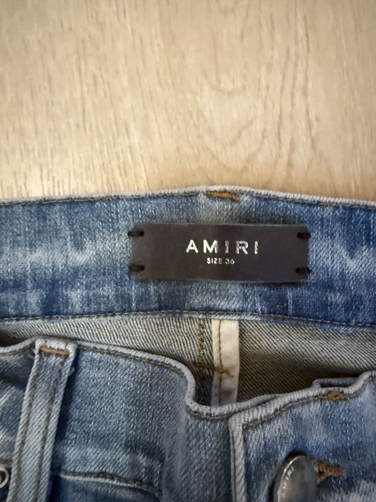 Amiri Amiri Denim Light Blue Paisley Print Jeans Size US 36 / EU 52 - 7 Thumbnail