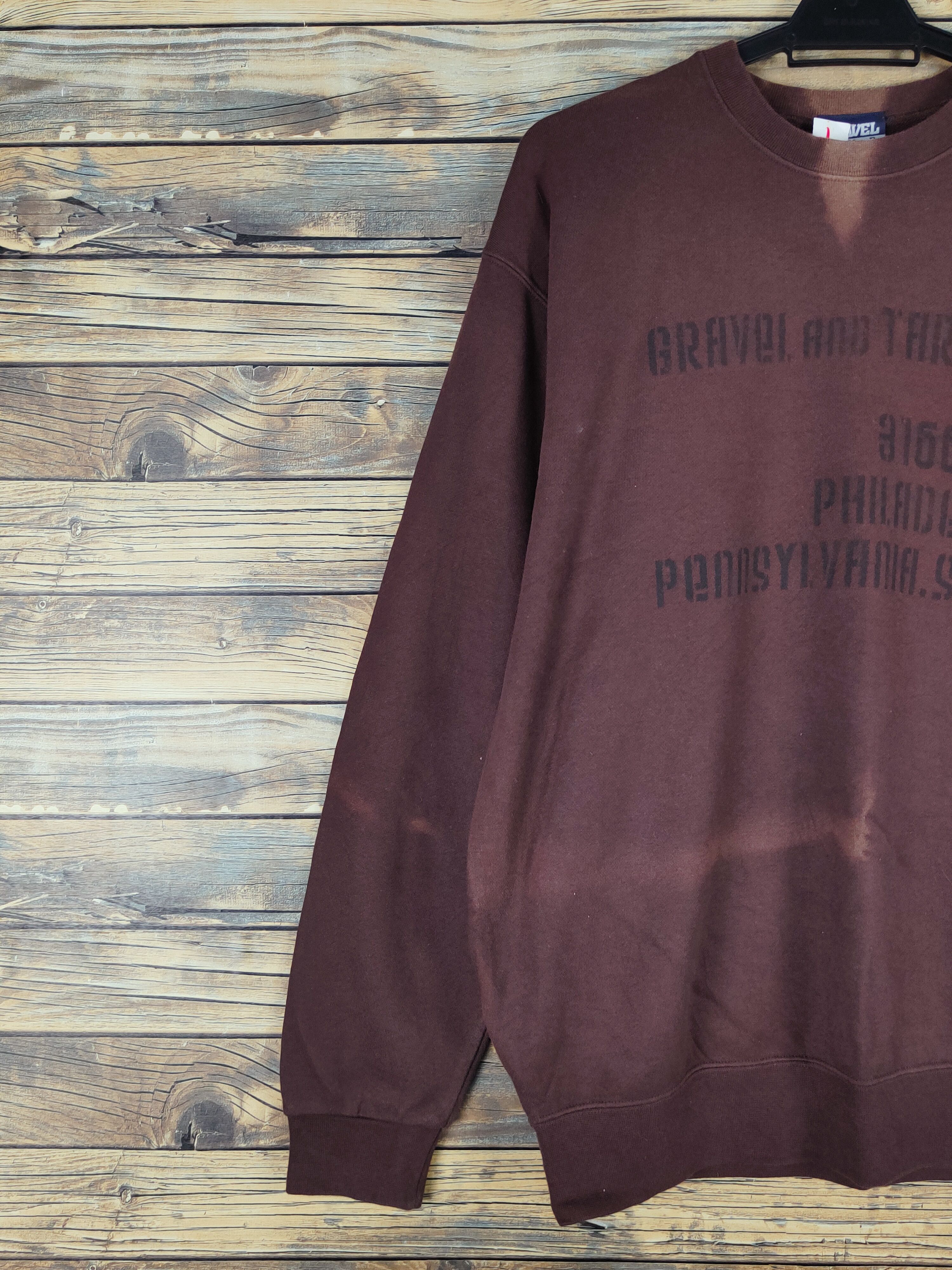 Japanese Brand × Vintage Gravel and Tarmac Dark Brown Sweatshirts #W1162 Size US L / EU 52-54 / 3 - 4 Thumbnail