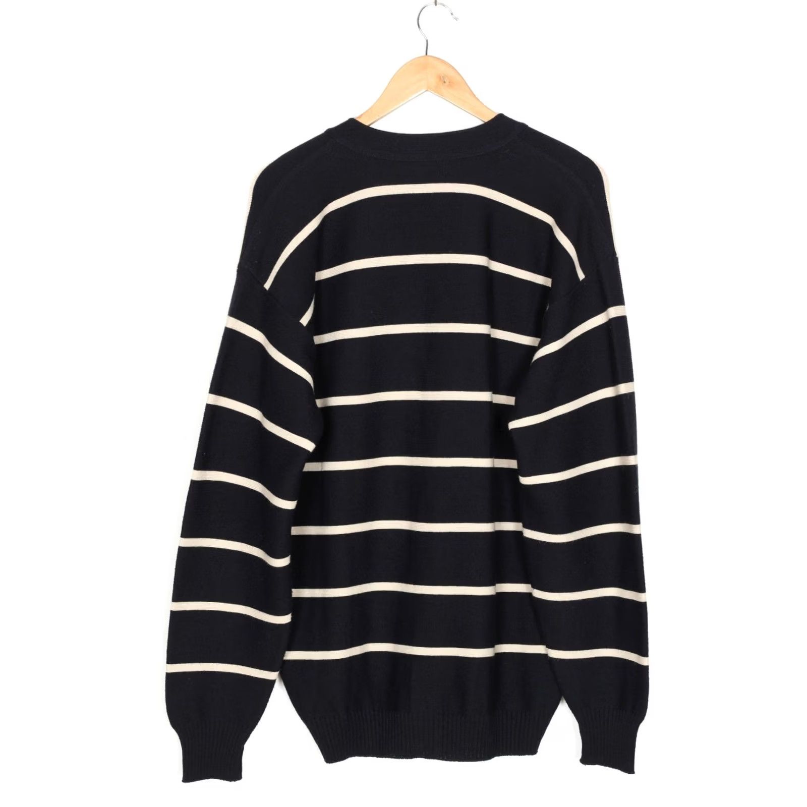 Paul & Shark VINTAGE Paul & Shark Cardigan Jumper Wool Blend Yachting Men XL Blue Knit Striped Logo 90s or 90s-Event Mens Size US XL / EU 56 / 4 - 3 Thumbnail