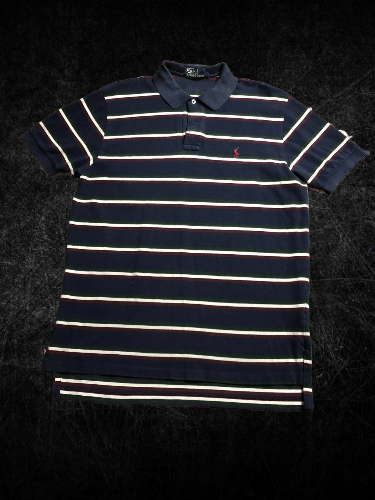 Polo Ralph Lauren Polo Ralph Lauren Polo Shirt Navy Striped Casual Logo Size US L / EU 52-54 / 3 - 1 Thumbnail