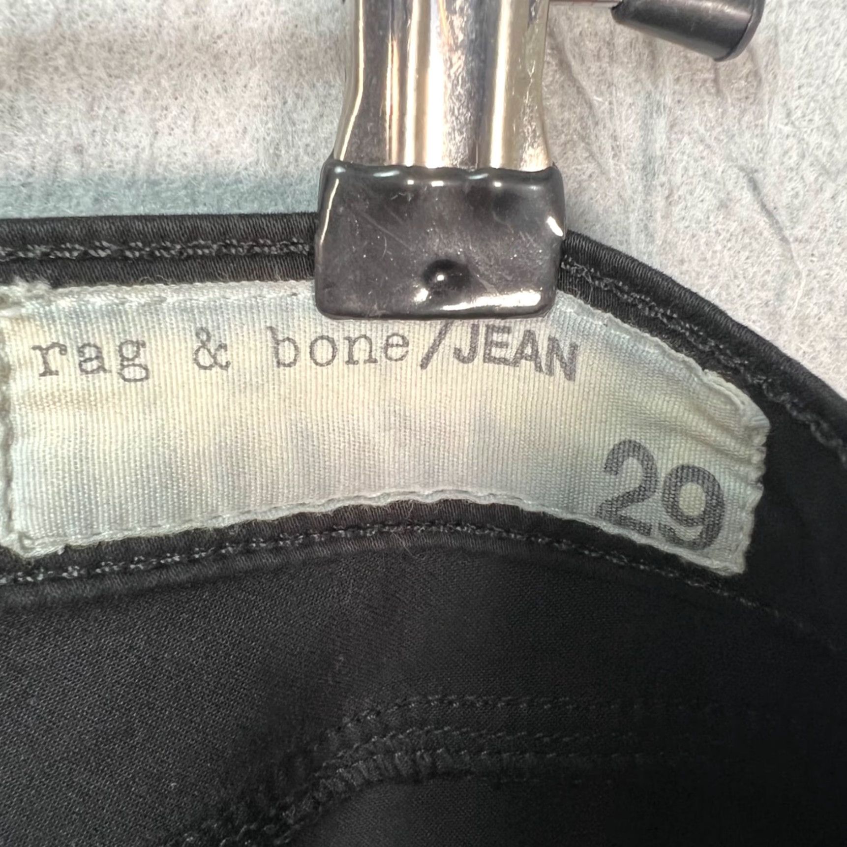 Rag & Bone rag & bone Womens 29 Denim Jeans Black Mid-Rise Skinny Jeans Size 29" - 3 Thumbnail