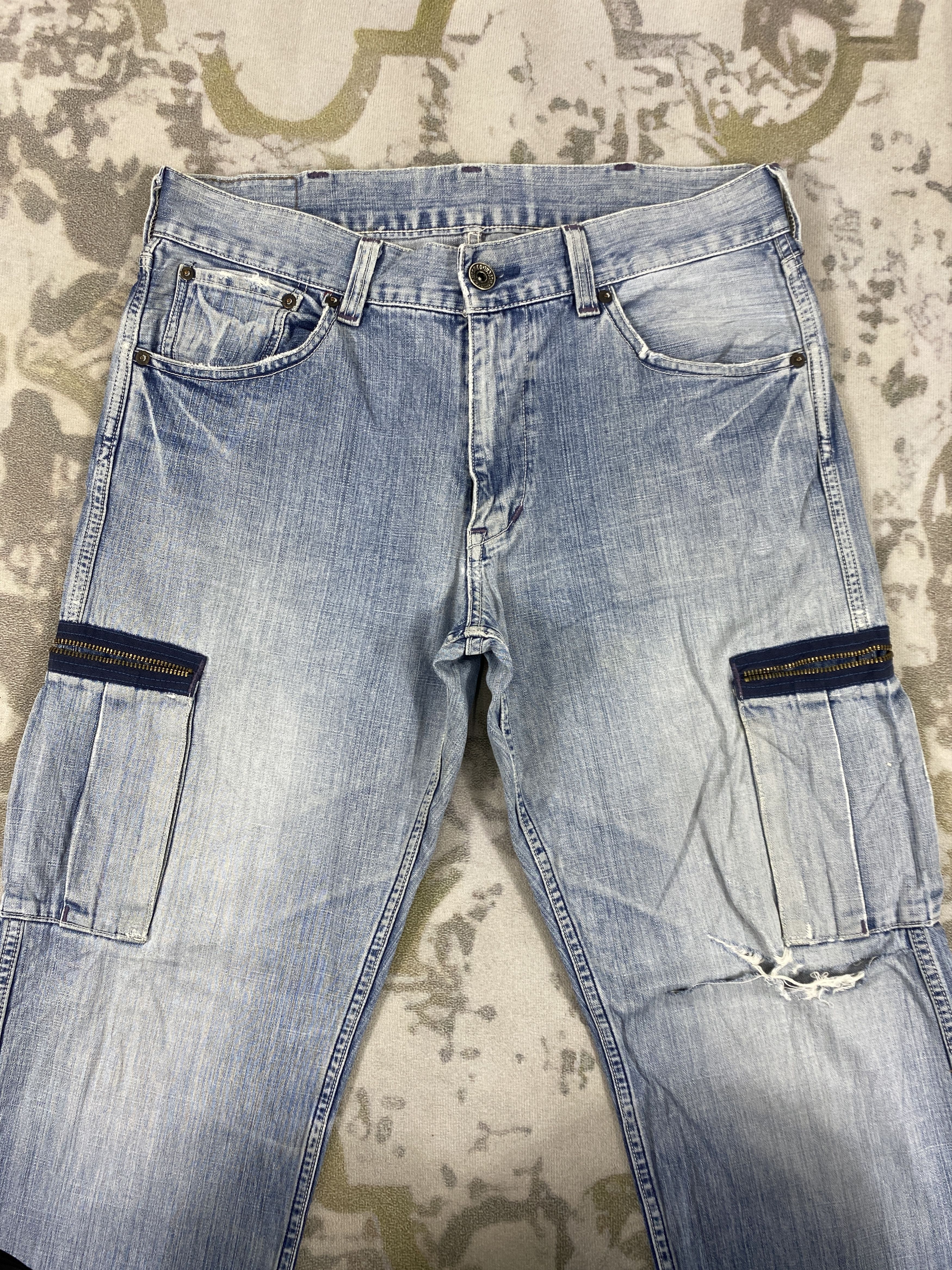 Levi's Distressed Vintage Levi's 503 Cargo Jeans 35x32 Denim-JN3463 Size US 35 - 3 Thumbnail