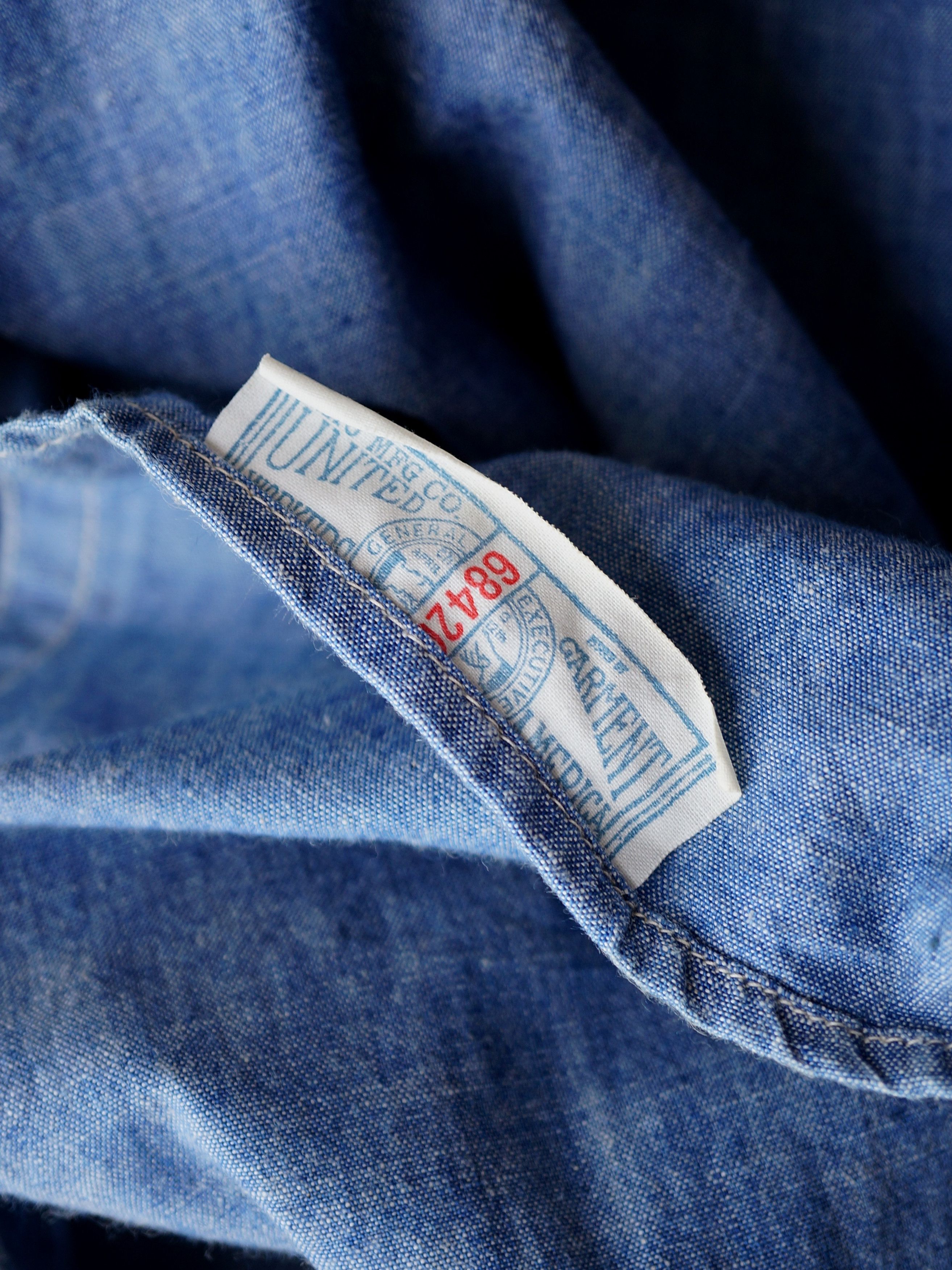 The Real McCoy's Joe McCoy 8 Hours Union Chambray Shirts Size US S / EU 44-46 / 1 - 6 Thumbnail