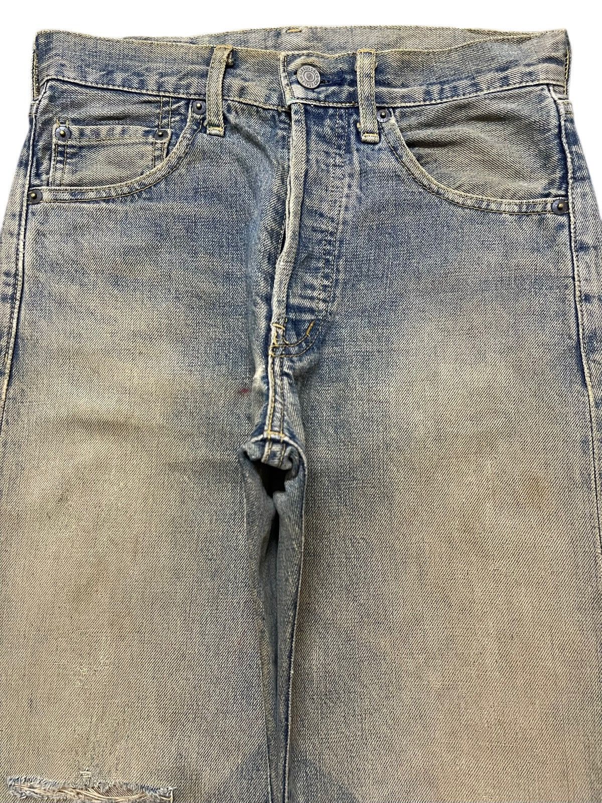 Levi's Vintage 80s Levis 503B Selvedge E Mud Wash Distressed Loose Size US 28 / EU 44 - 4 Thumbnail