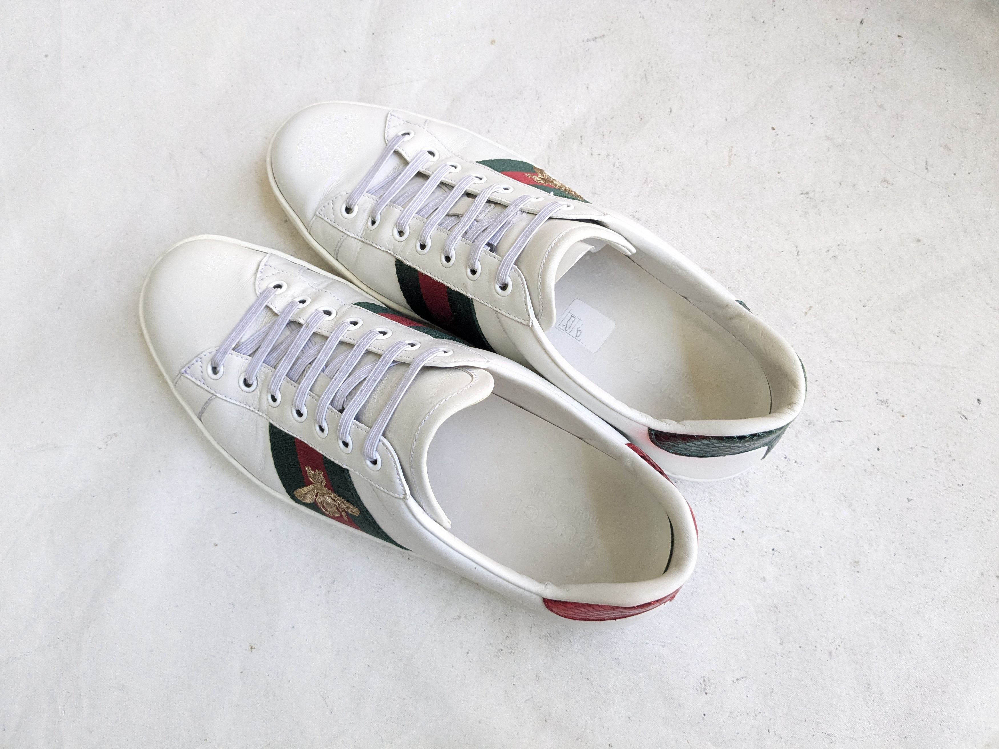 Gucci Gucci Ace Sneakers Bee White 8.5 Low Tops Size US 8.5 / EU 41-42 - 10 Thumbnail