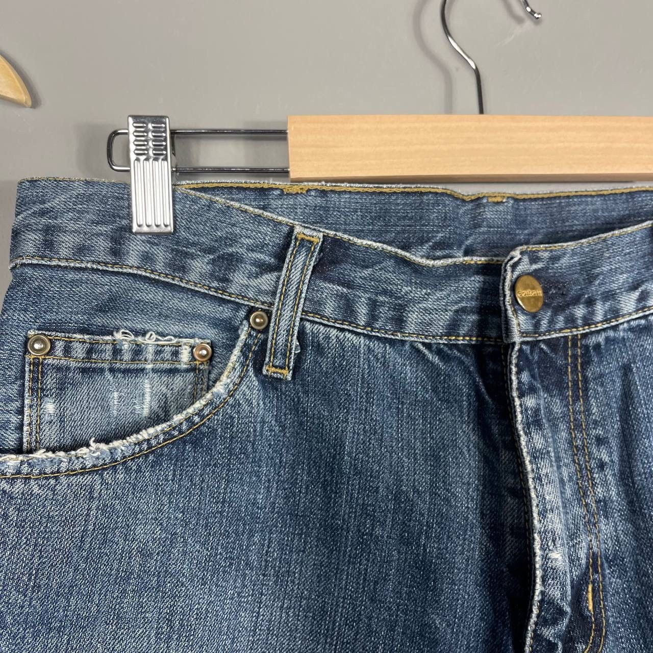 Carhartt × Vintage Carhartt WIP Straight-Leg Washed Denim Jeans Size US 33 - 6 Thumbnail