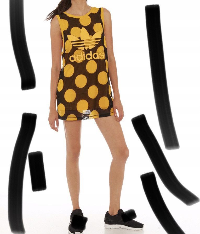 Adidas × Pharrell PHARRELL WILLIAMS Trefoil Polka Dot Sleeveless Dress Top Tank T-Shirt M Size S / US 4 / IT 40 - 9 Thumbnail