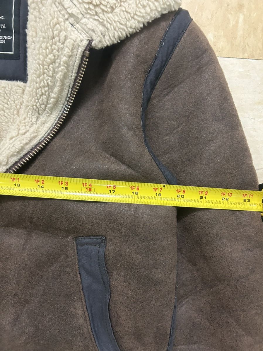 Alpha Industries B-3 U.S. ARMY AIR FORCE" sherpa lined suede BOMBER JACKET Size US M / EU 48-50 / 2 - 5 Thumbnail