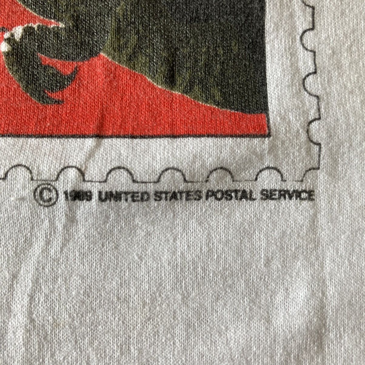 Vintage 1980s How to Lick a Tyrannosaurus Rex USPS stamp promo tee Size US L / EU 52-54 / 3 - 3 Thumbnail