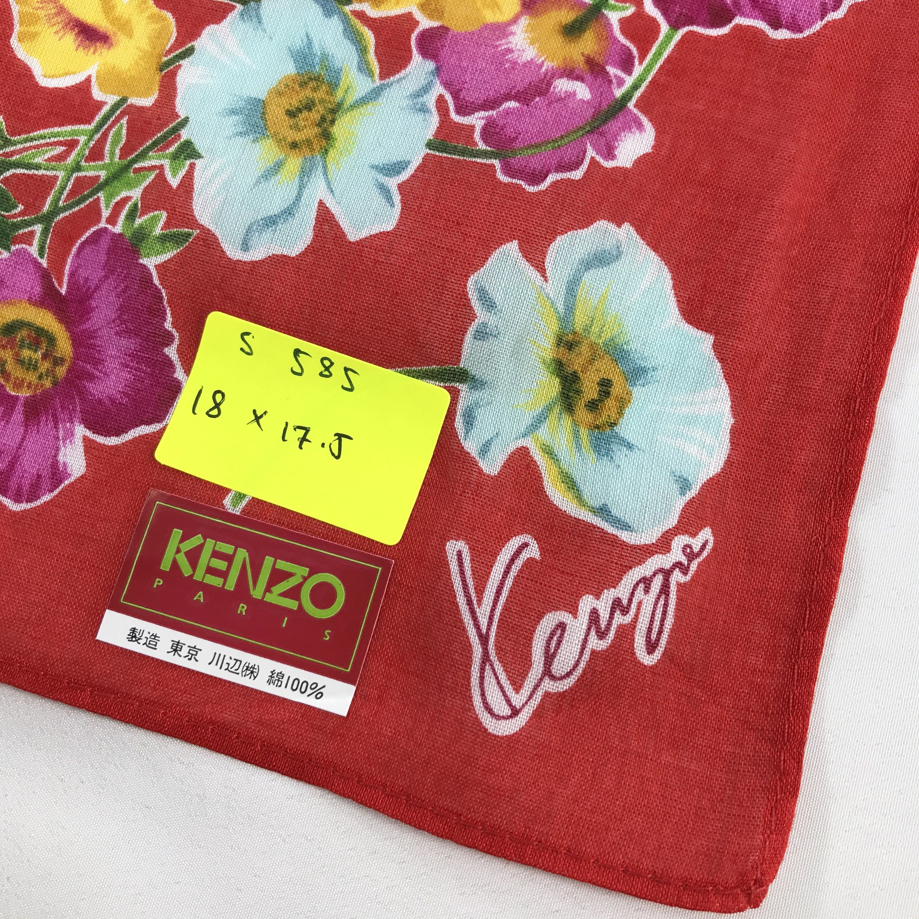 Kenzo × Vintage Kenzo Bandana / Handkerchief / Neckerchief - S585 Size ONE SIZE - 5 Thumbnail