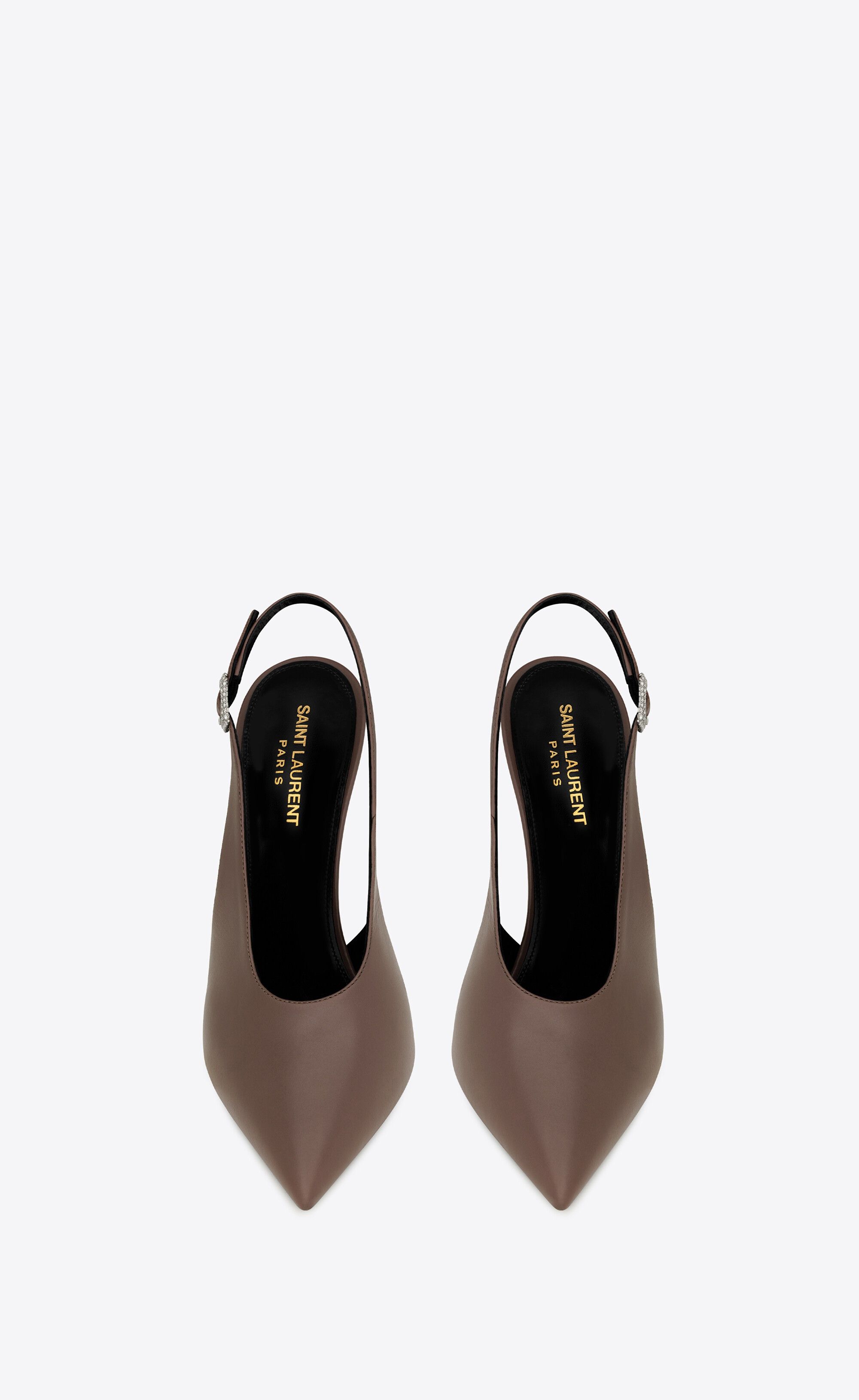 Saint Laurent Paris o1s1wg110225 746833 Yasmeen Slingback Pumps Shiny Leather Size US 6 / IT 36 - 2 Thumbnail