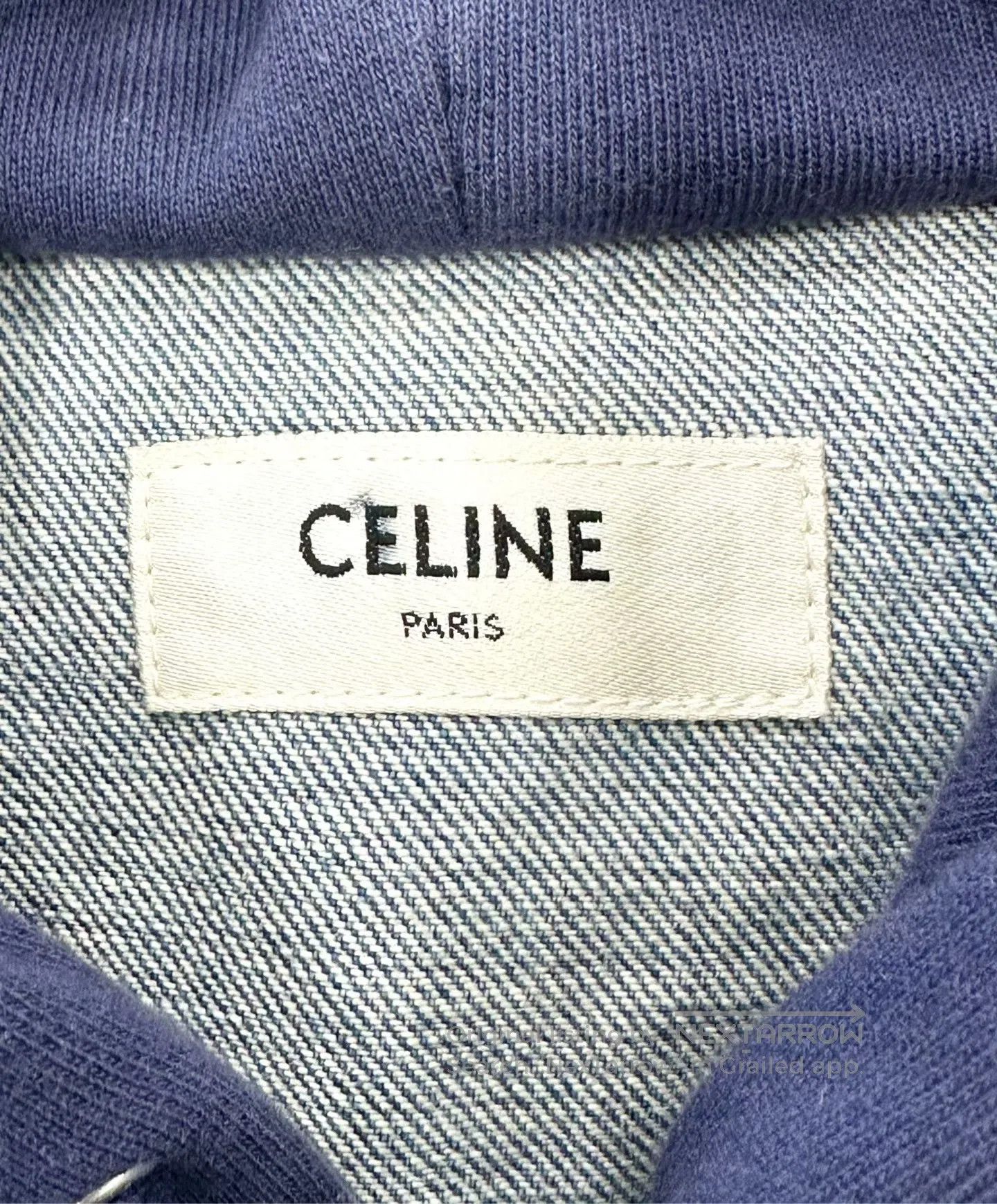 Celine CELINE Blue Letter Logo Hooded Denim Vest| Size US M / EU 48-50 / 2 - 3 Thumbnail