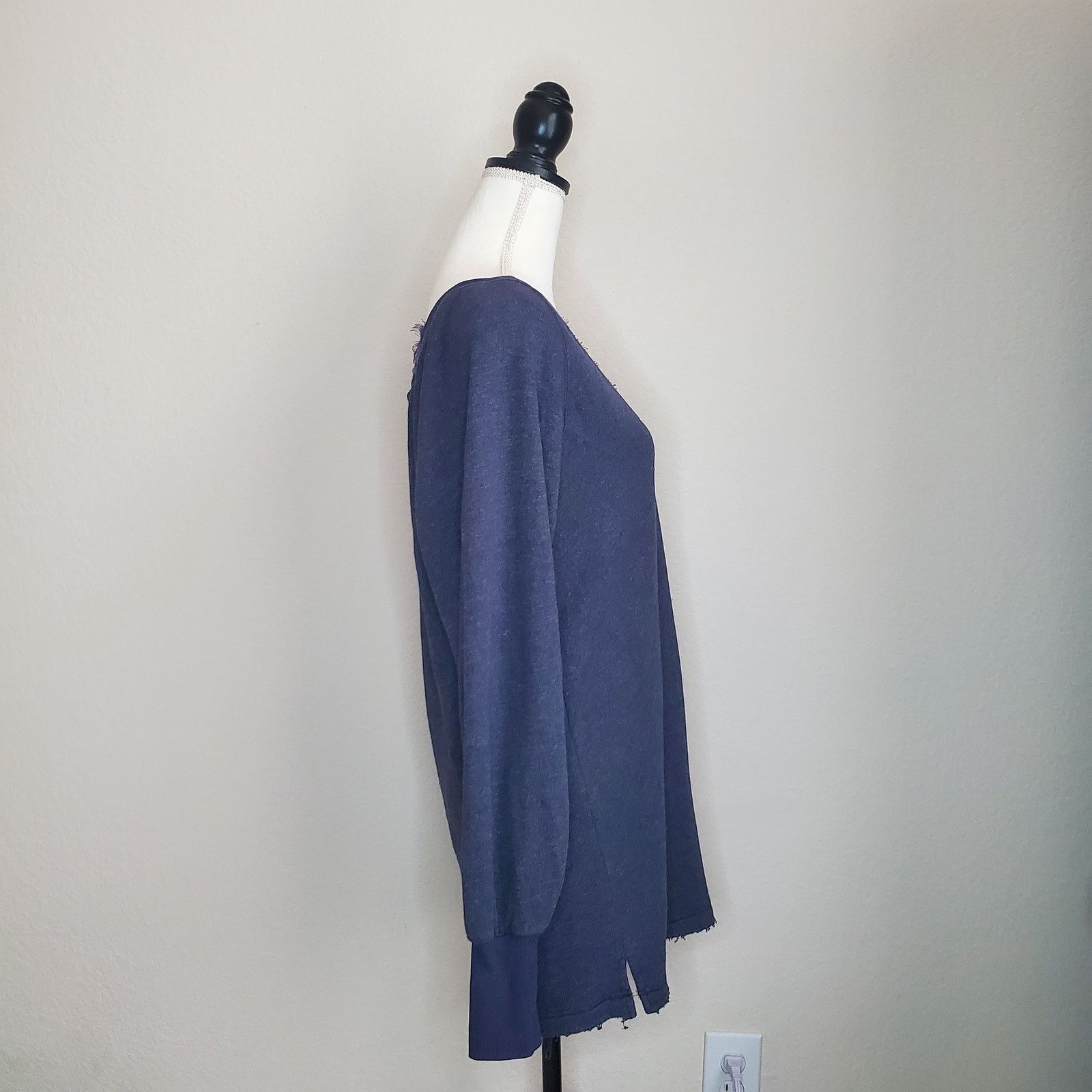 Free People Free People Navy Tunic Sweater XS Size XS / US 0-2 / IT 36-38 - 4 Thumbnail