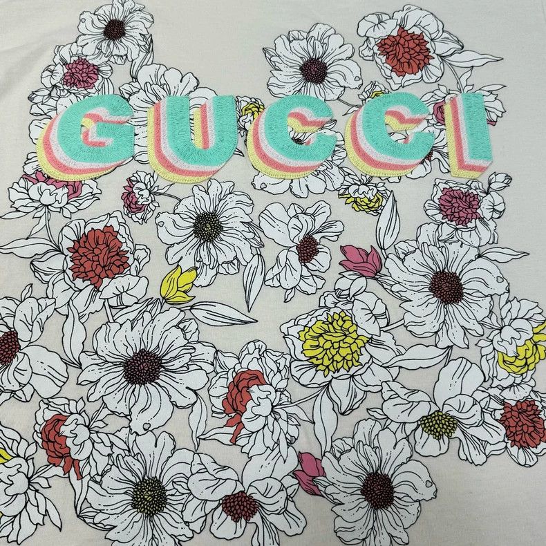 Gucci Gucci New floral logo short sleeves 2503-Nextarrow Size L / US 10 / IT 46 - 3 Thumbnail