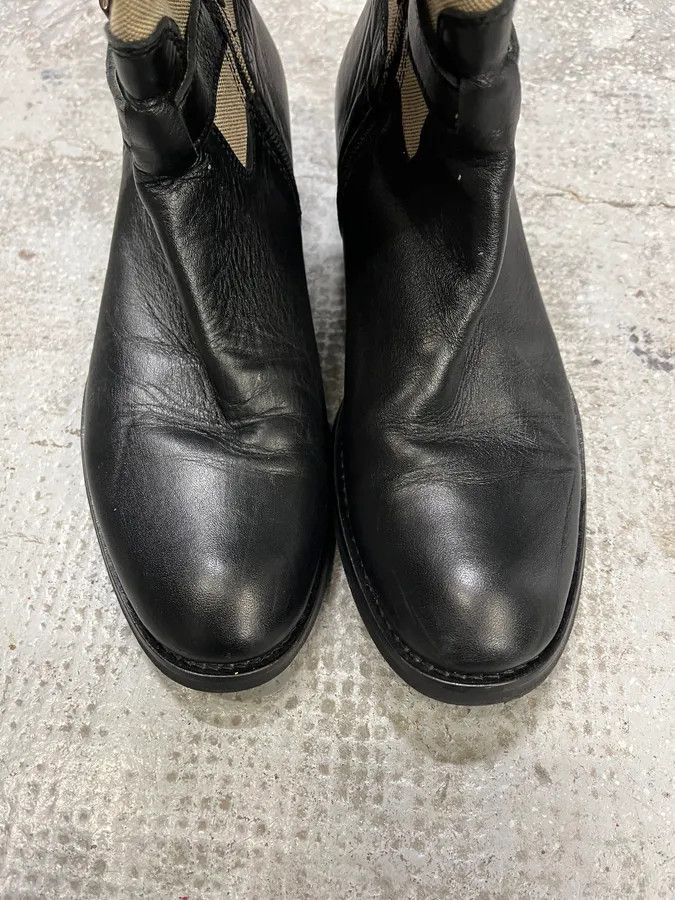 Prada Prada Beige Linen Black Leather Boots Size US 6 / IT 36 - 6 Thumbnail