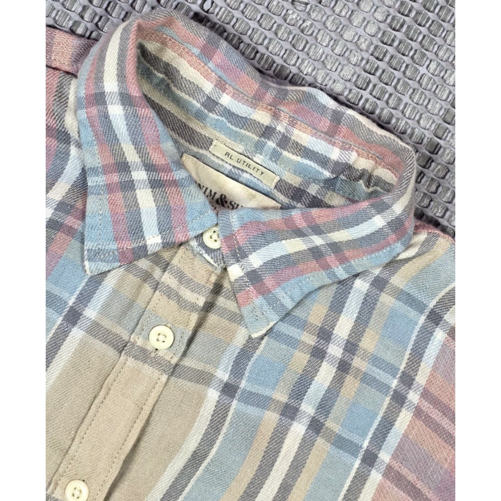 Ralph Lauren VINTAGE Denim & Supply Ralph Lauren RL Utility plaid Linen Cotton Flannel Shirt Women M Size L / US 10 / IT 46 - 7 Thumbnail