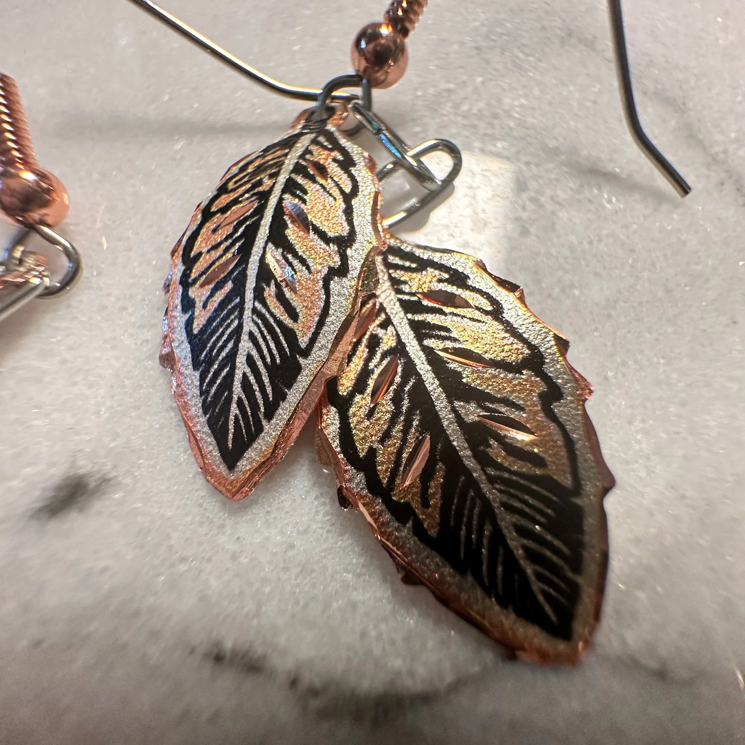 Other Handcrafted Boho Native American Earrings, Copper Eagle Feat Size ONE SIZE - 6 Thumbnail