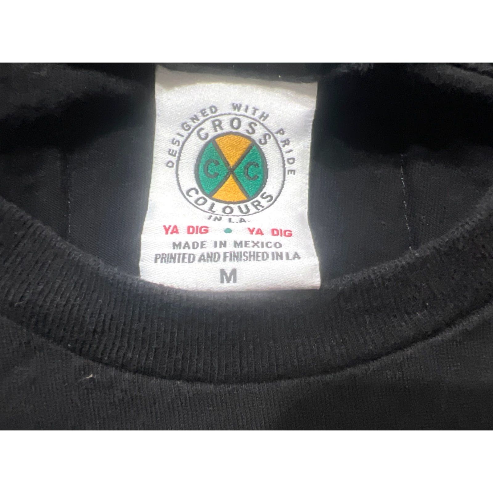 Vintage VINTAGE Cross Colours T-Shirt Hip Hop Rap 90s Black Long Sleeve Adult Medium Mens Size US M / EU 48-50 / 2 - 4 Thumbnail