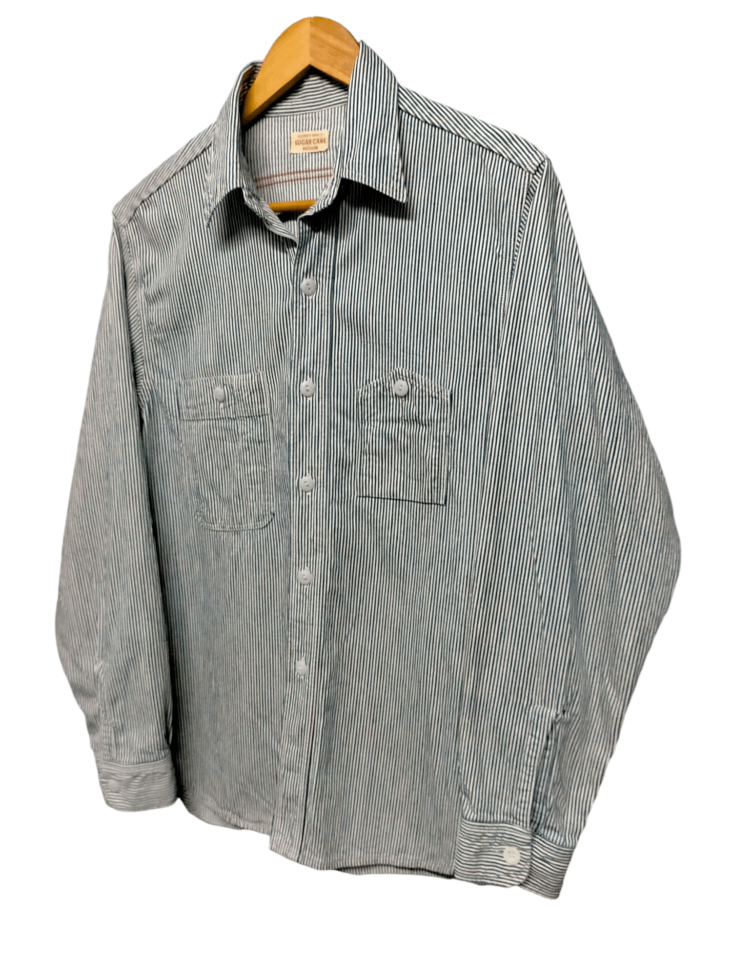 Sugar Cane × Toyo Enterprises × Vintage Sugar Cane Toyo Enterprise Hickory Denim Button Ups Shirt Size US M / EU 48-50 / 2 - 3 Thumbnail