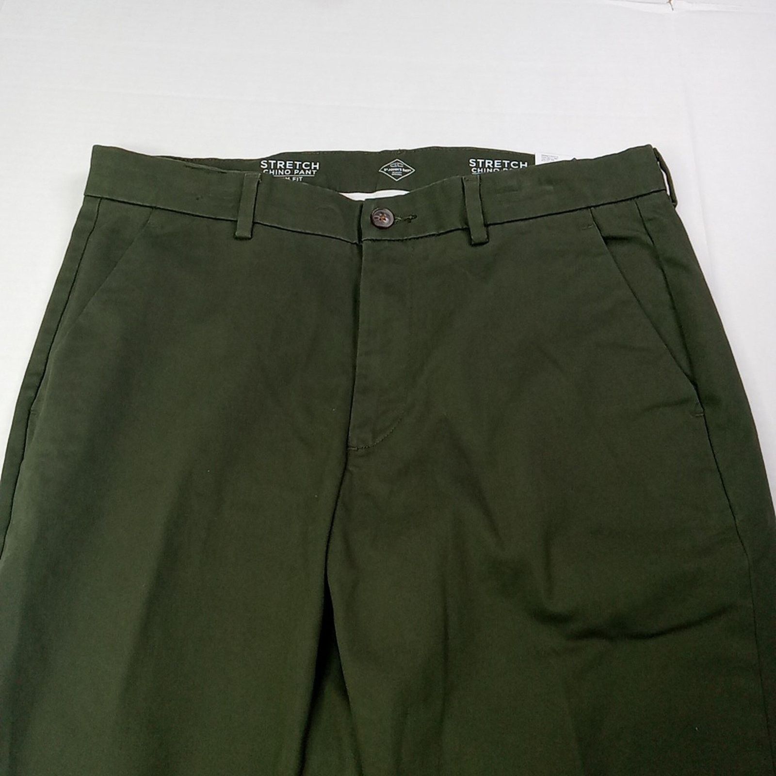 St. Johns Bay St John's Bay Stretch Chino Pants Men’s 34x34 Green Slim NEW Size US 34 / EU 50 - 4 Thumbnail