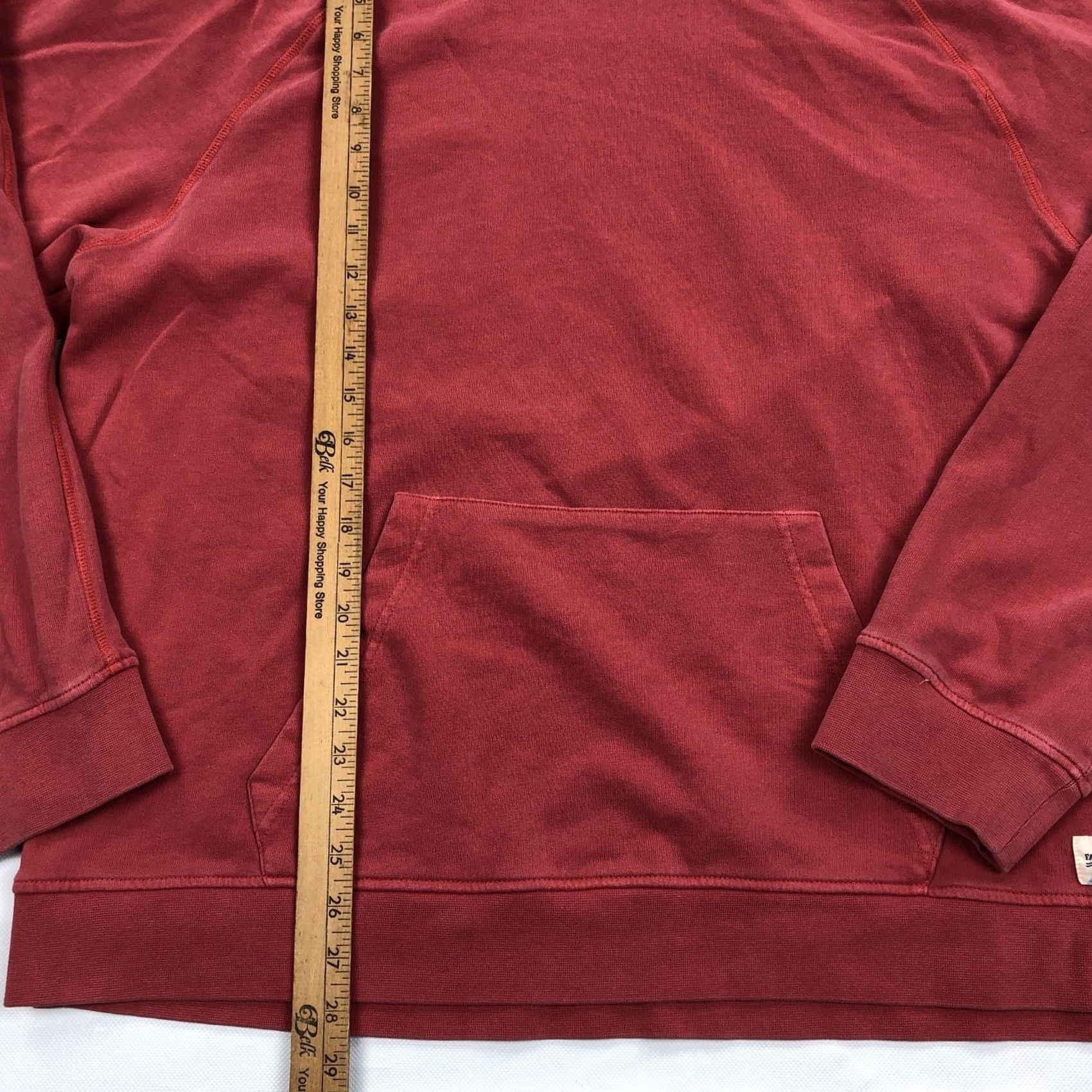 Vintage Fair Harbor Hoodie Pullover 2XL Men's Nautical Red Organic Cotton Recycled Polyester Raglan Sleeves Size US XXL / EU 58 / 5 - 3 Thumbnail