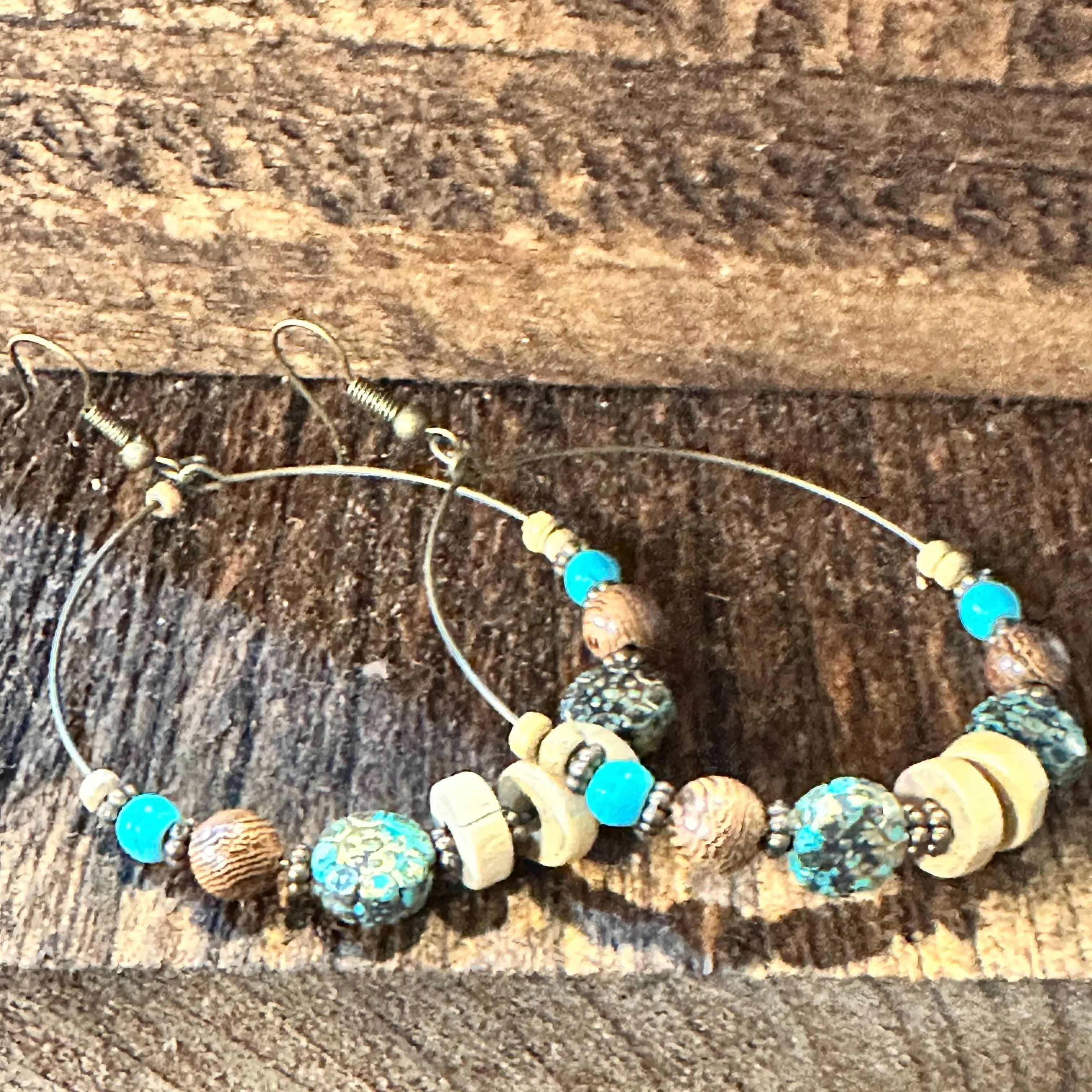 Other Handmade Western Hippie Copper Wire Colorful Wooden Beads Dr Size ONE SIZE - 6 Thumbnail