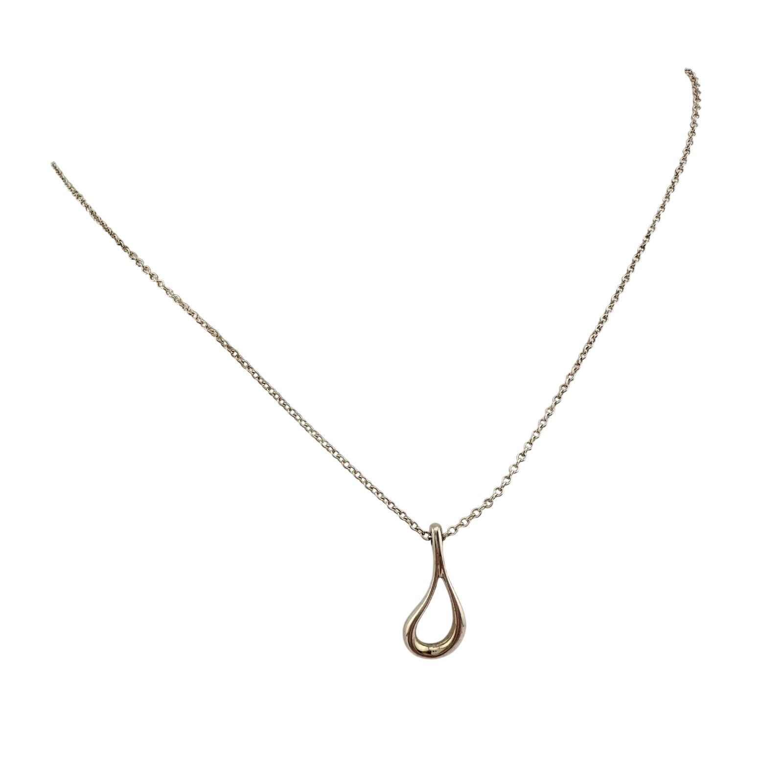 Tiffany and Co Elsa Peretti Medium Teardrop Pendant Necklace