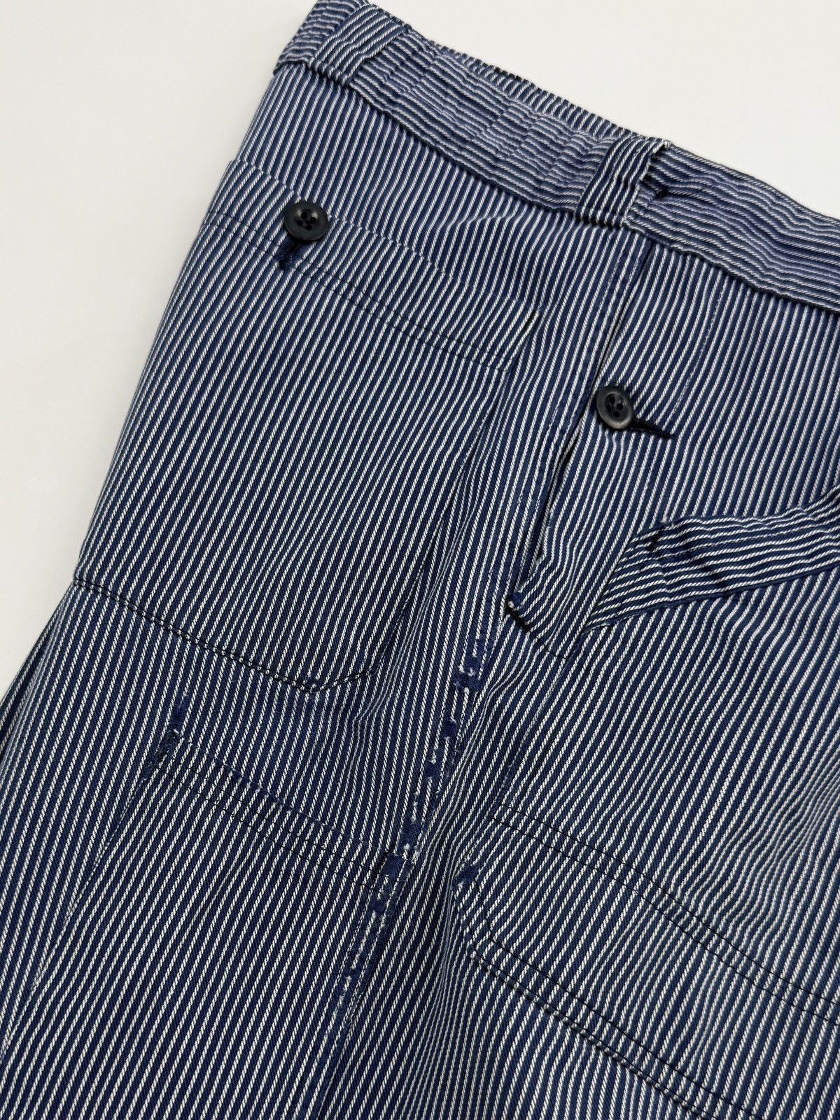 Vintage 1970’s Vintage Distressed Euro Hickory Stripe Work Pants Size US 34 / EU 50 - 8 Thumbnail
