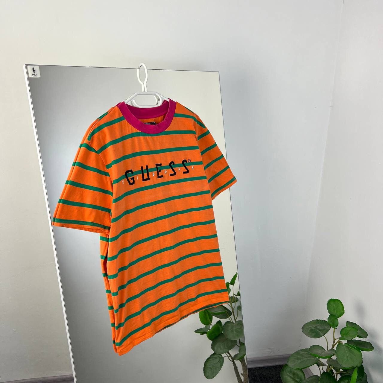 Guess Boxy Fit Guess J Balvin Striped Big Embroidered Logo Y2K Size US M / EU 48-50 / 2 - 1 Thumbnail