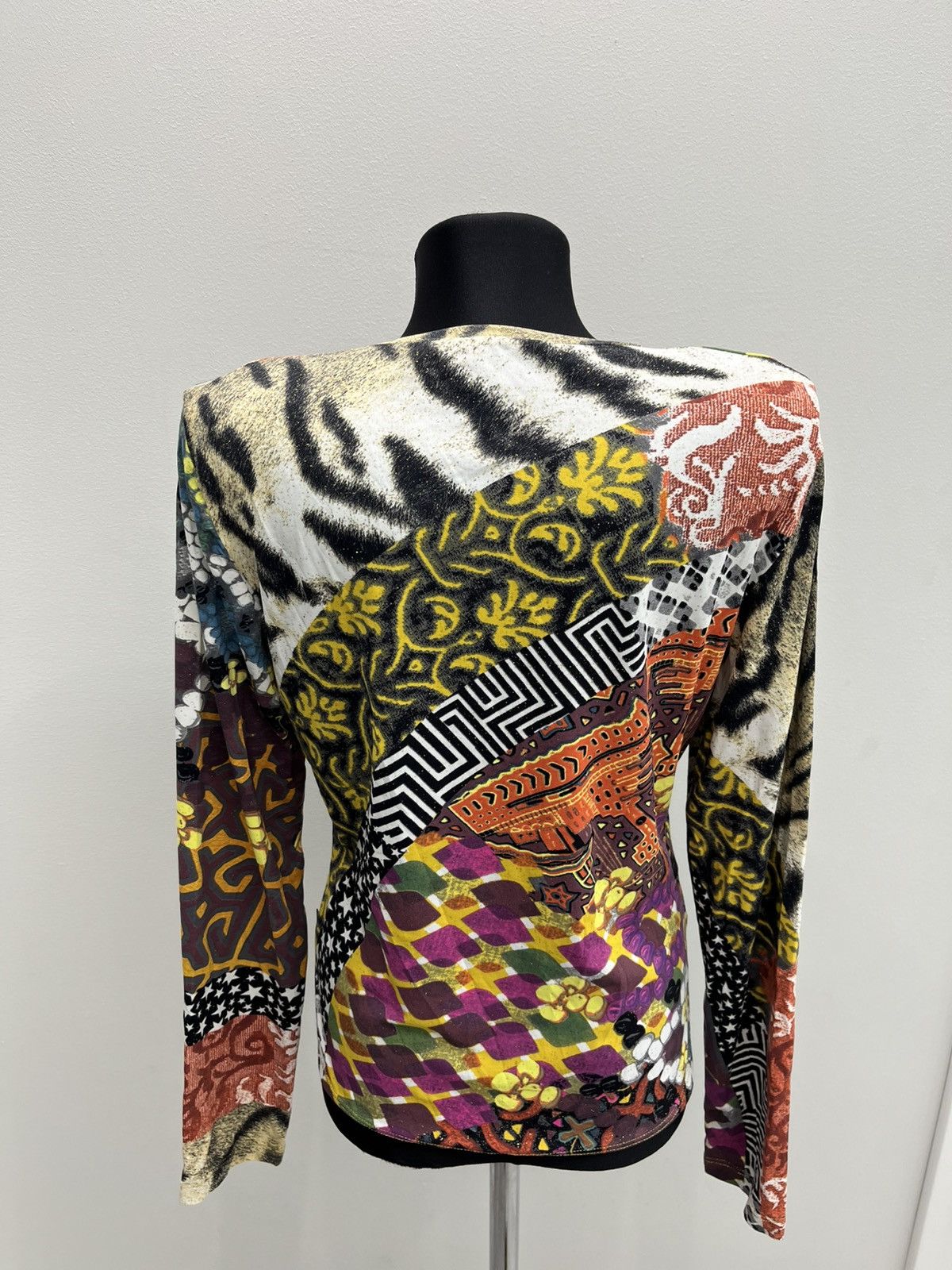 Just Cavalli Vintage Just Cavalli by Roberto Cavalli Floral Leopard Top Size L / US 10 / IT 46 - 2 Thumbnail