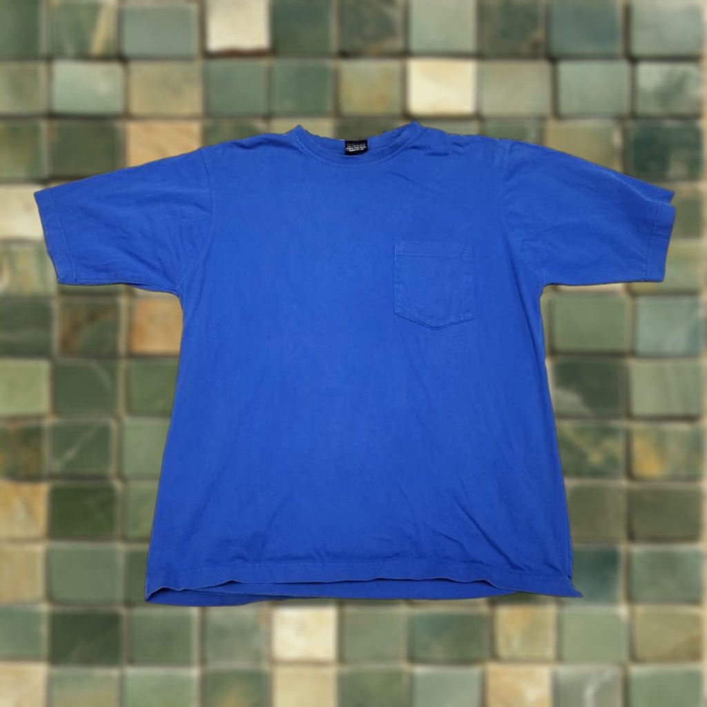 Roundtree & Yorke VINTAGE Roundtree & Yorke Shirt Mens L Blue Pocket Tee 90s Casual Crew Size US L / EU 52-54 / 3 - 1 Thumbnail