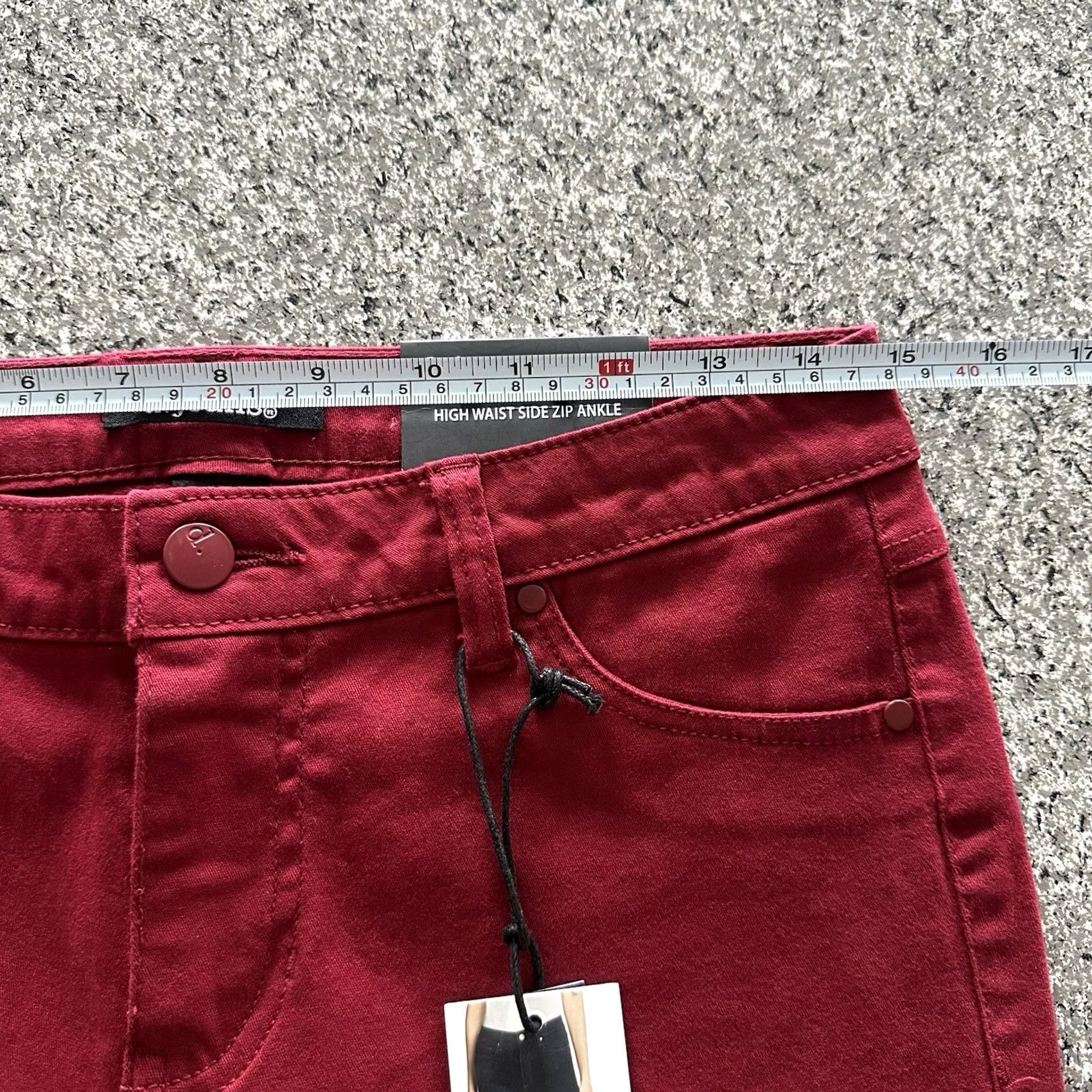 Vintage D. Jeans Red High Waist Ankle Jeans Women’s 6 Side Zip Skinny Stretch Relaxed 5-Pocket Denim Spring Women Jeans Size 28" / US 6 / IT 42 - 7 Thumbnail