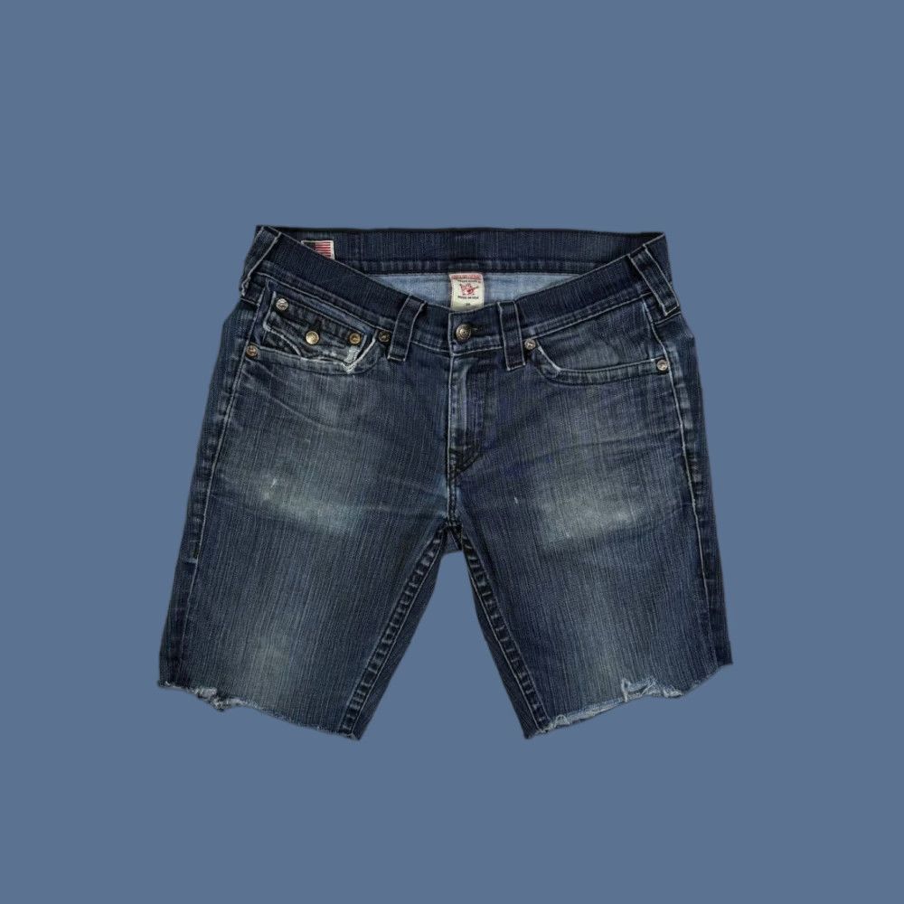 True Religion True Religion Ricky Denim Blue Cut Off Shorts Bermuda Men's 34 Made USA Blue USA Cotton Denim Summer Spring Mens Size US 34 / EU 50 - 1 Thumbnail