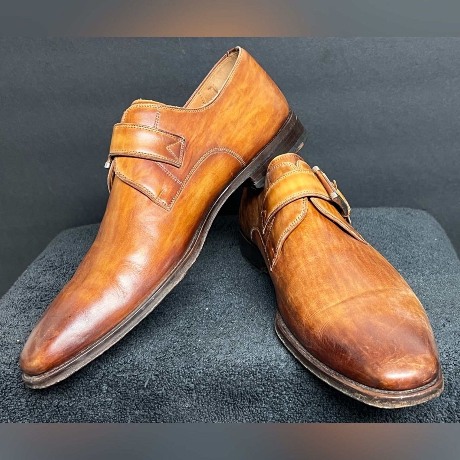 Magnanni Magnanni Marco II Monk Strap Leather Dress Shoes EXTRA WIDE Size US 8.5 / EU 41-42 - 4 Thumbnail