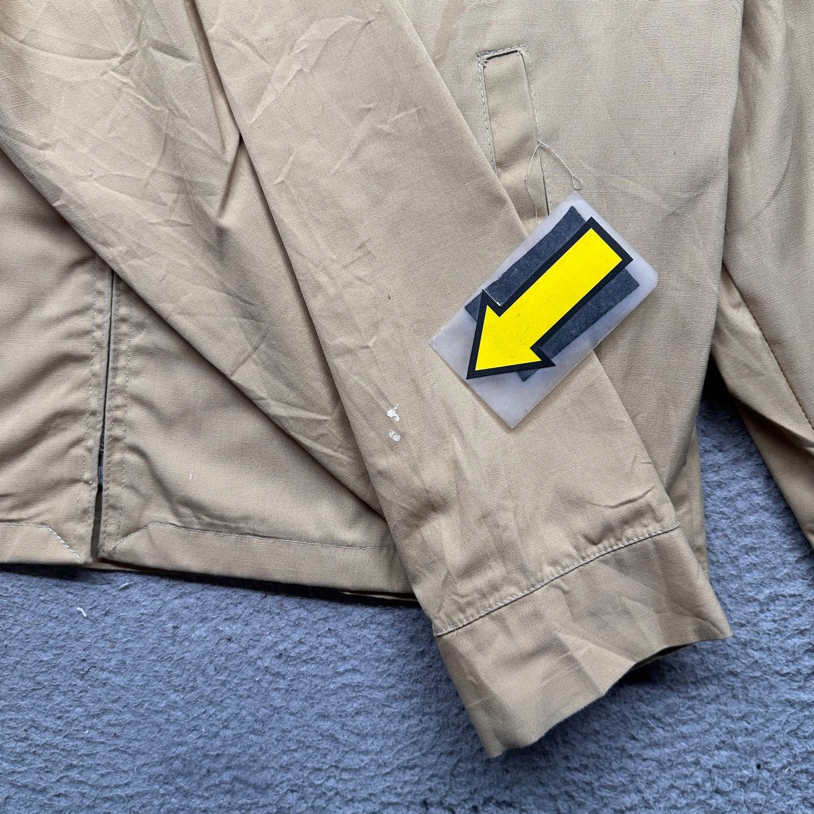 Vintage Vintage 80s Bomber Work Lightweight Jacket Large Khaki Zip Size US L / EU 52-54 / 3 - 9 Thumbnail