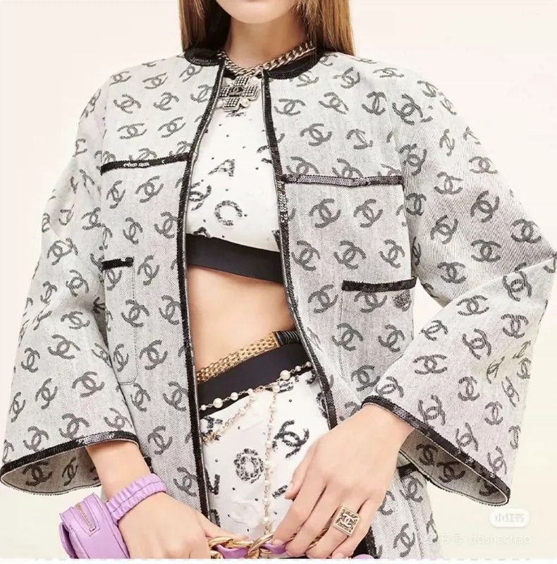 Chanel Chanel 22 Spring and Summer Gray Logo Denim Jacket Size XS / US 0-2 / IT 36-38 - 9 Thumbnail