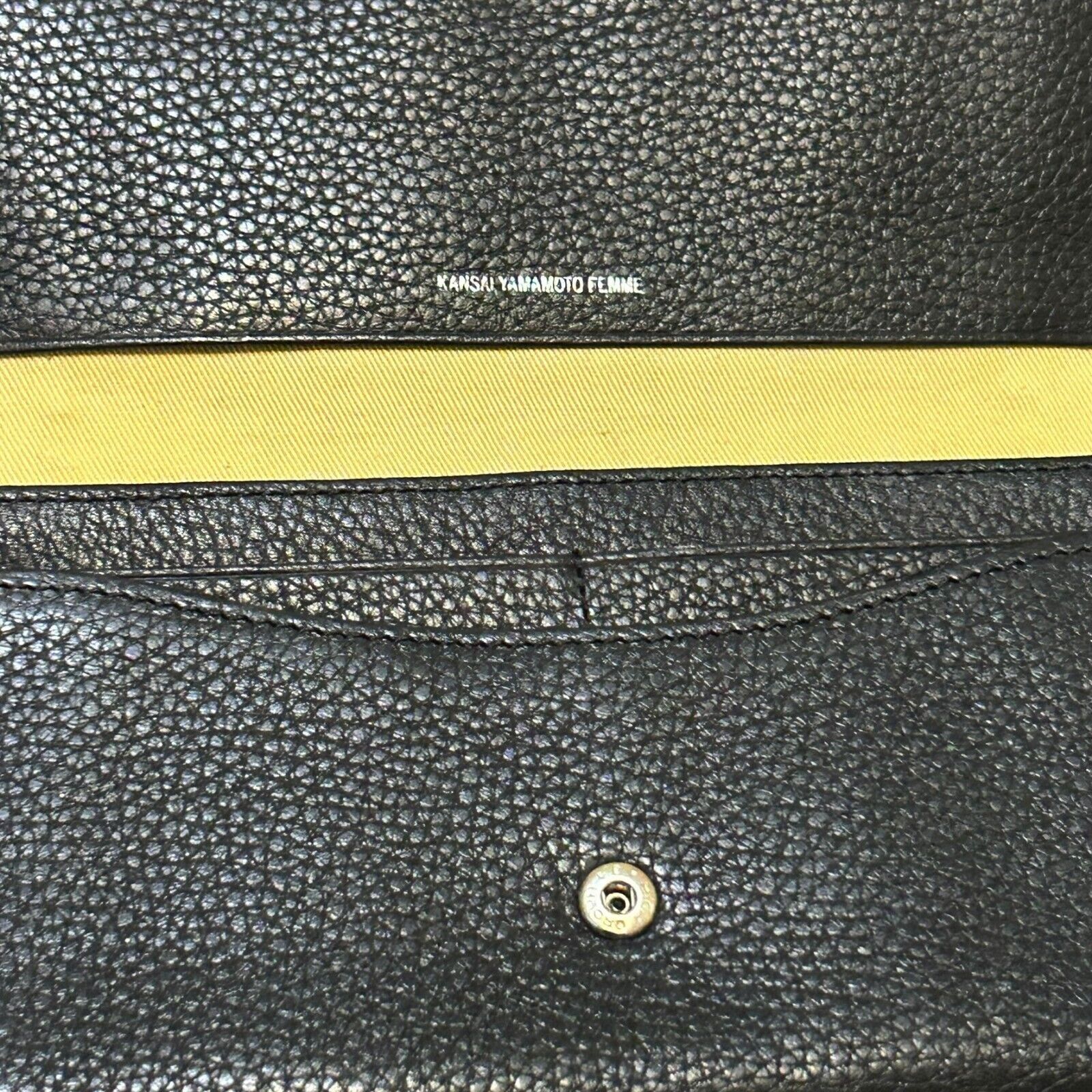 Kansai Yamamoto Kansai Yamamoto Femme Bifold Wallet Black Leather 8x4.5" Size ONE SIZE - 5 Thumbnail