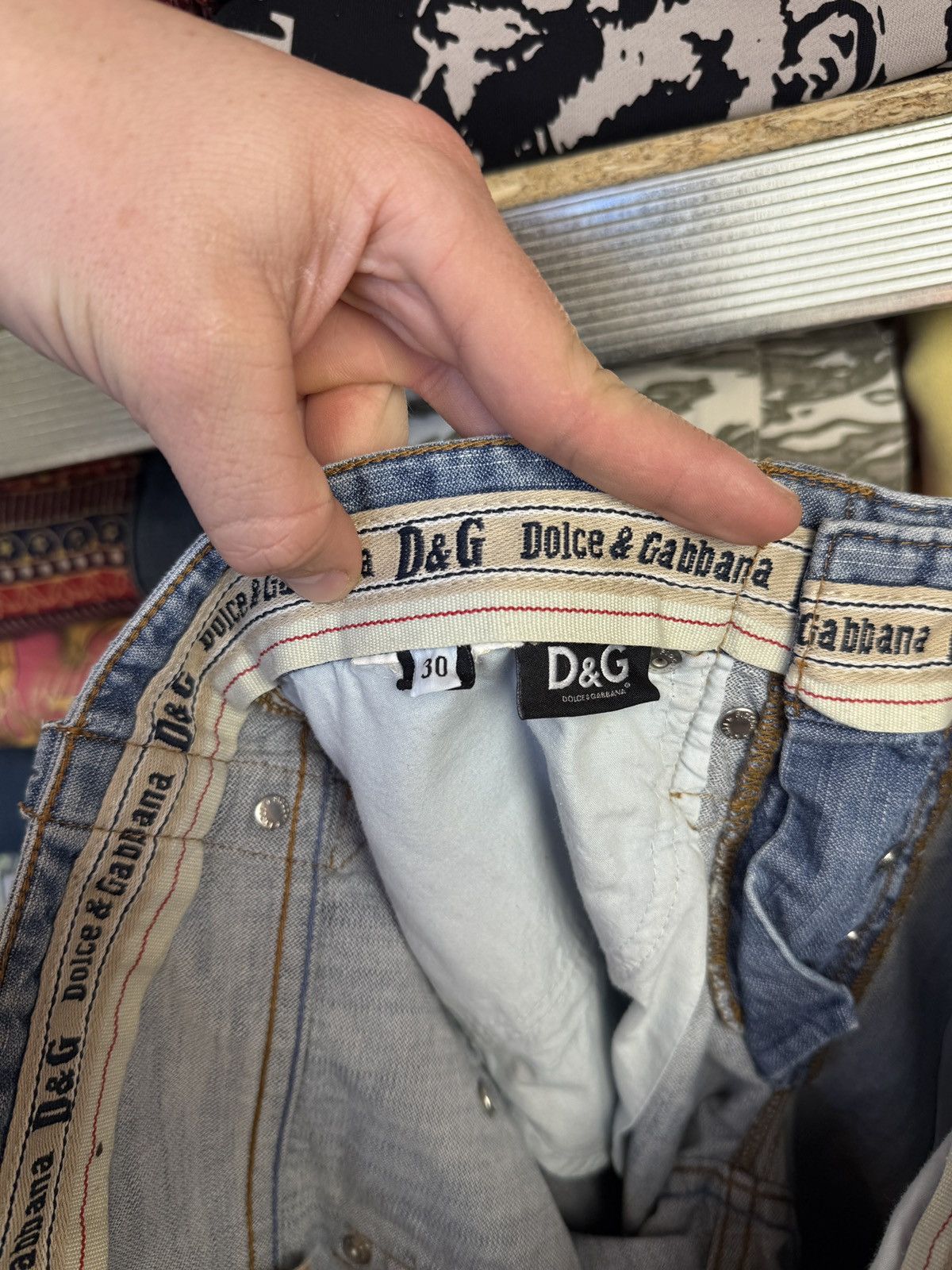 Dolce & Gabbana Crazy Y2K Vintage 90s Dolce&Gabanna Denim Jeans Size US 30 / EU 46 - 22 Thumbnail