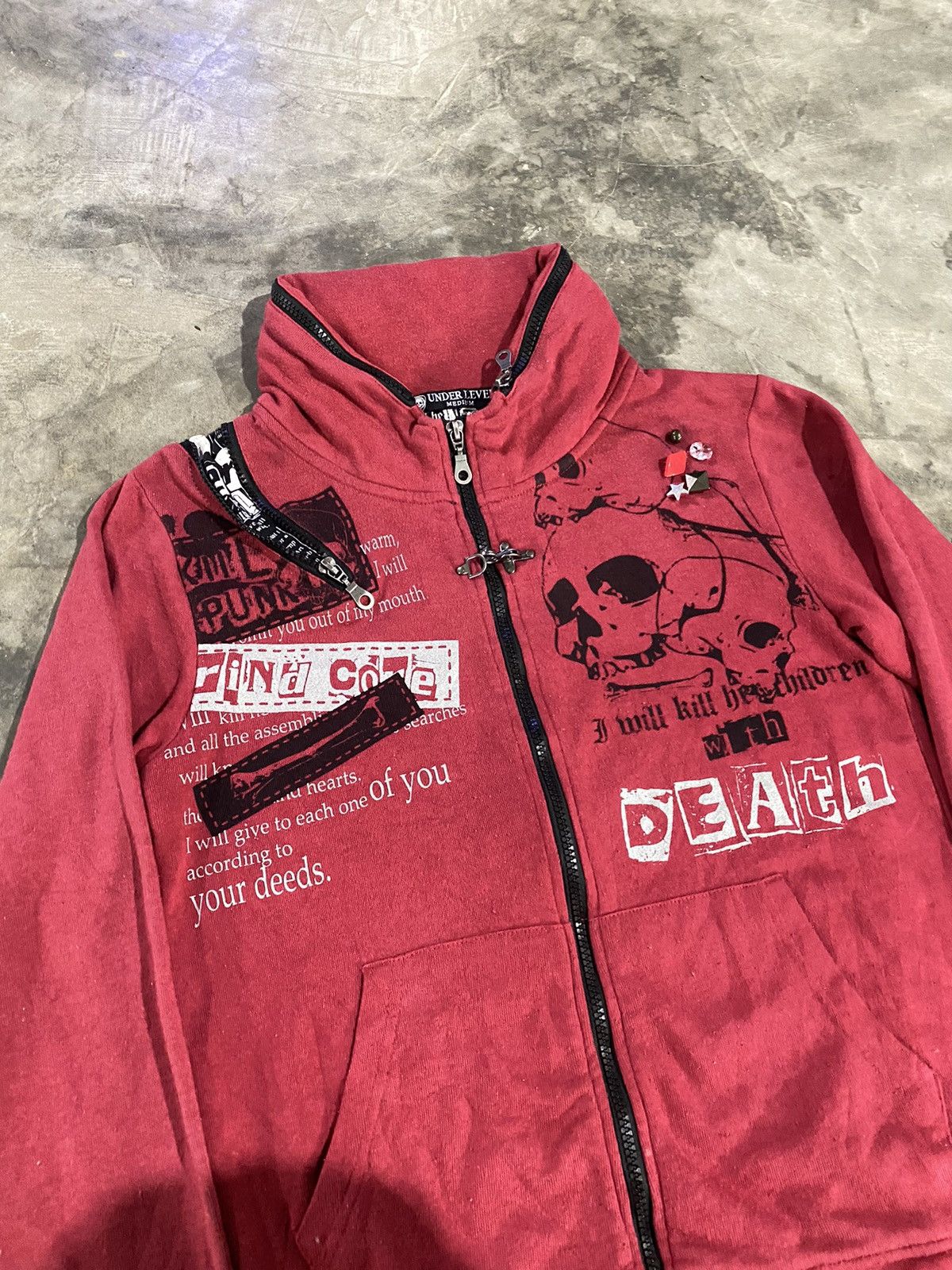 Hysteric Glamour Y2k Under Level skull punk bono hoodie Size US M / EU 48-50 / 2 - 3 Thumbnail
