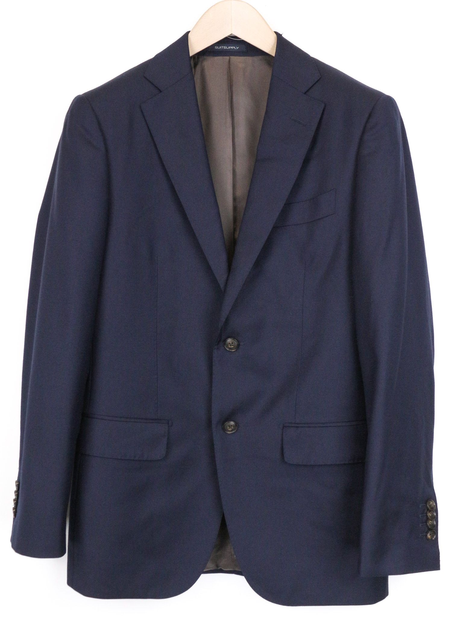 Suitsupply NAPOLI UK34R Dark Blue Wool 2 Piece Suit 75430 Size 34R - 2 Thumbnail