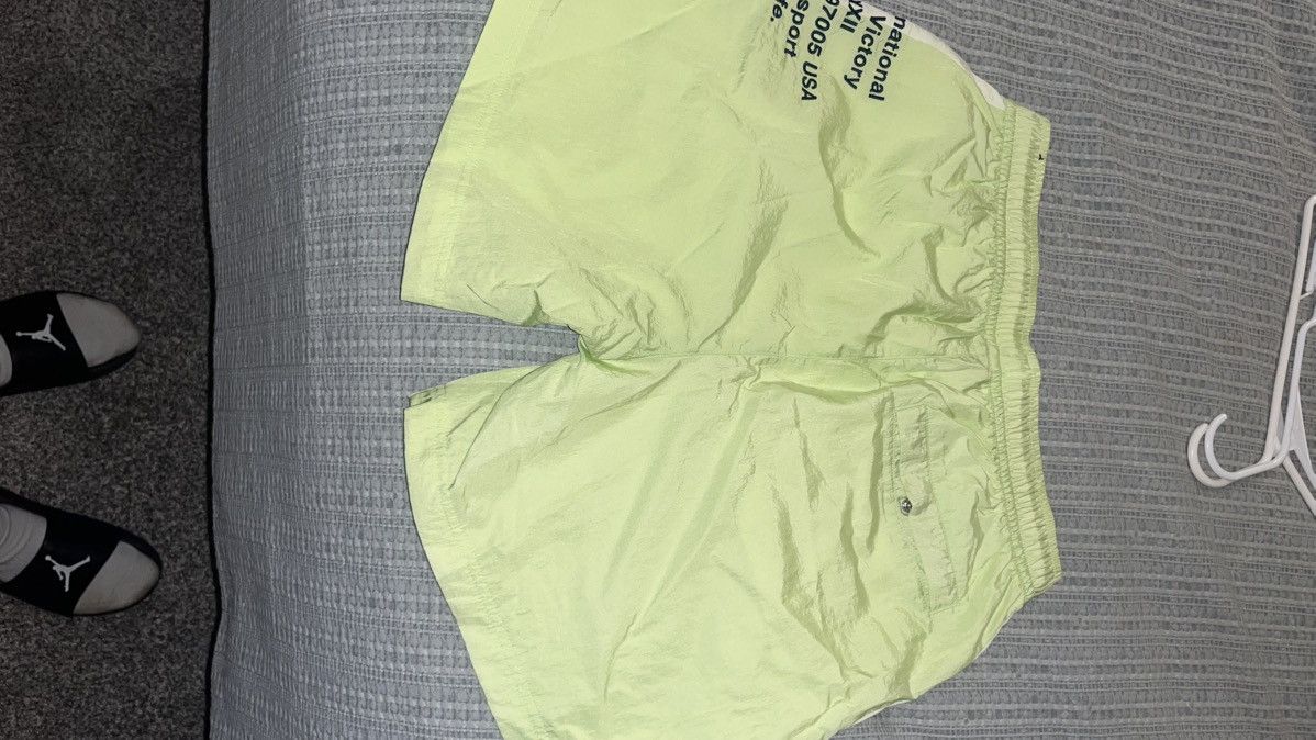 Nike Nike Lime Green Swoosh Shorts Size US 30 / EU 46 - 2 Thumbnail