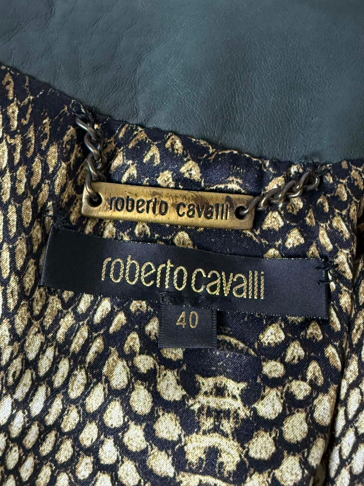 Roberto Cavalli Roberto Cavalli Embellished Studded Python Leather & Fur Size S / US 4 / IT 40 - 10 Thumbnail