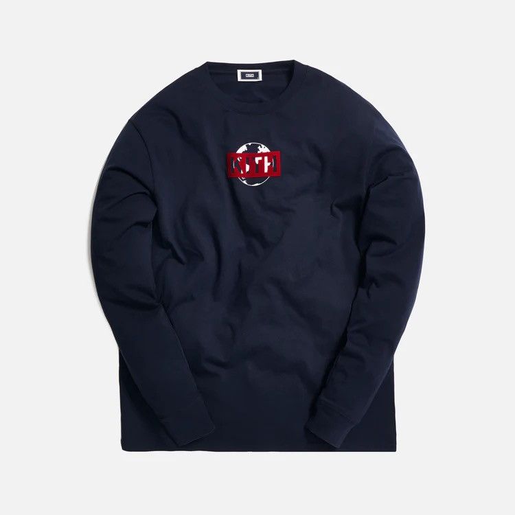 Kith Kith One World L/S Tee - Navy - Size Medium Size US M / EU 48-50 / 2 - 1 Thumbnail
