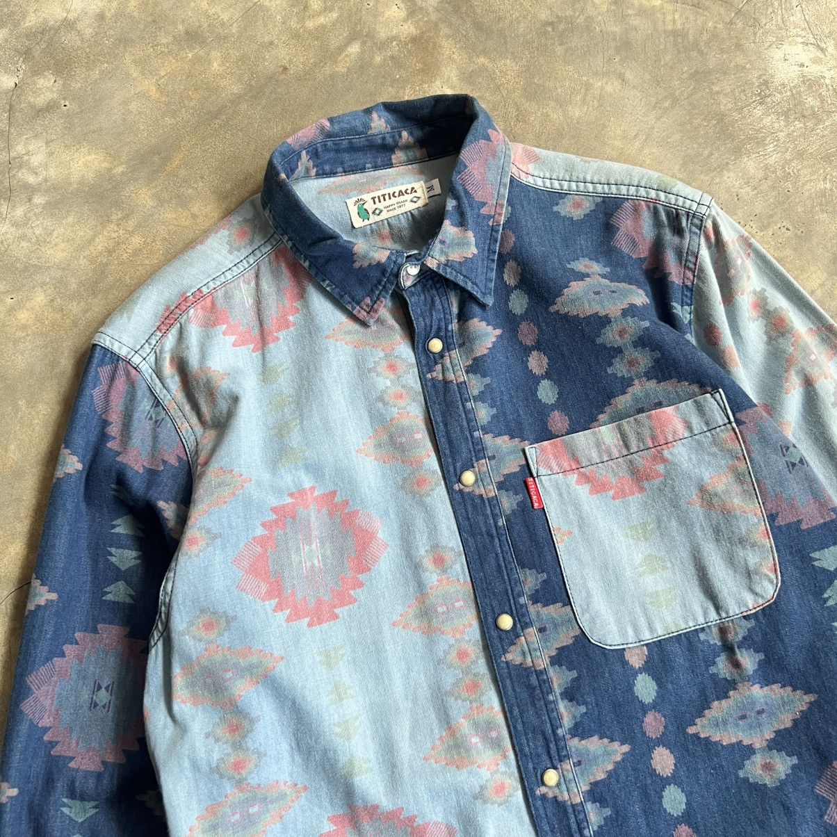 Vintage Vintage Titicaca Navajo Snap Button Longsleeve Shirt Size US M / EU 48-50 / 2 - 3 Thumbnail