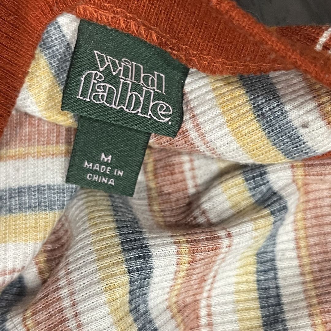 Target Basics Wild Fable Multicolor Striped Ribbed Jumpsuit Retro 70's Size 27" / US 4 / IT 40 - 3 Thumbnail