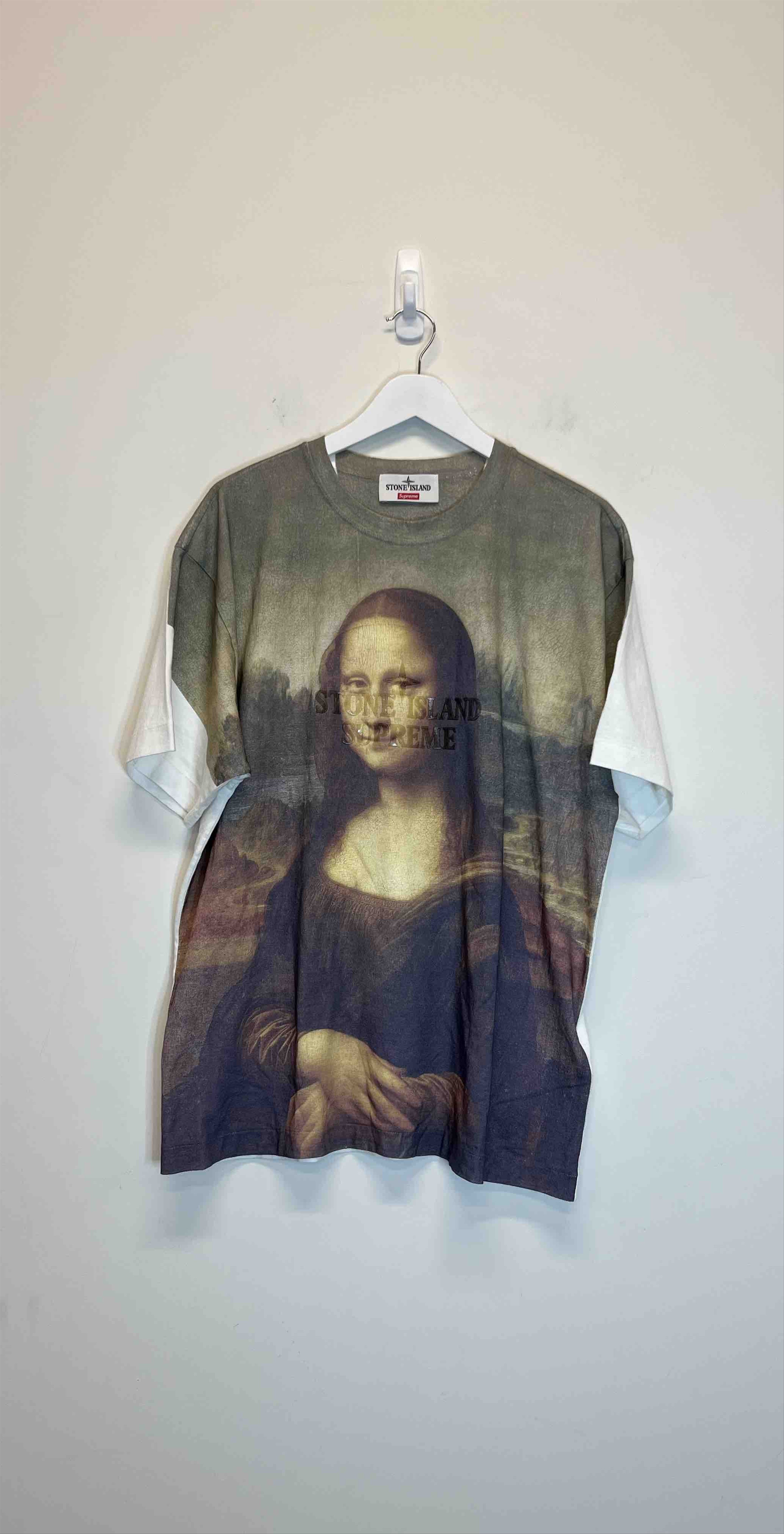 Stone Island × Supreme Mona Lisa Print T-Shirt | Grailed