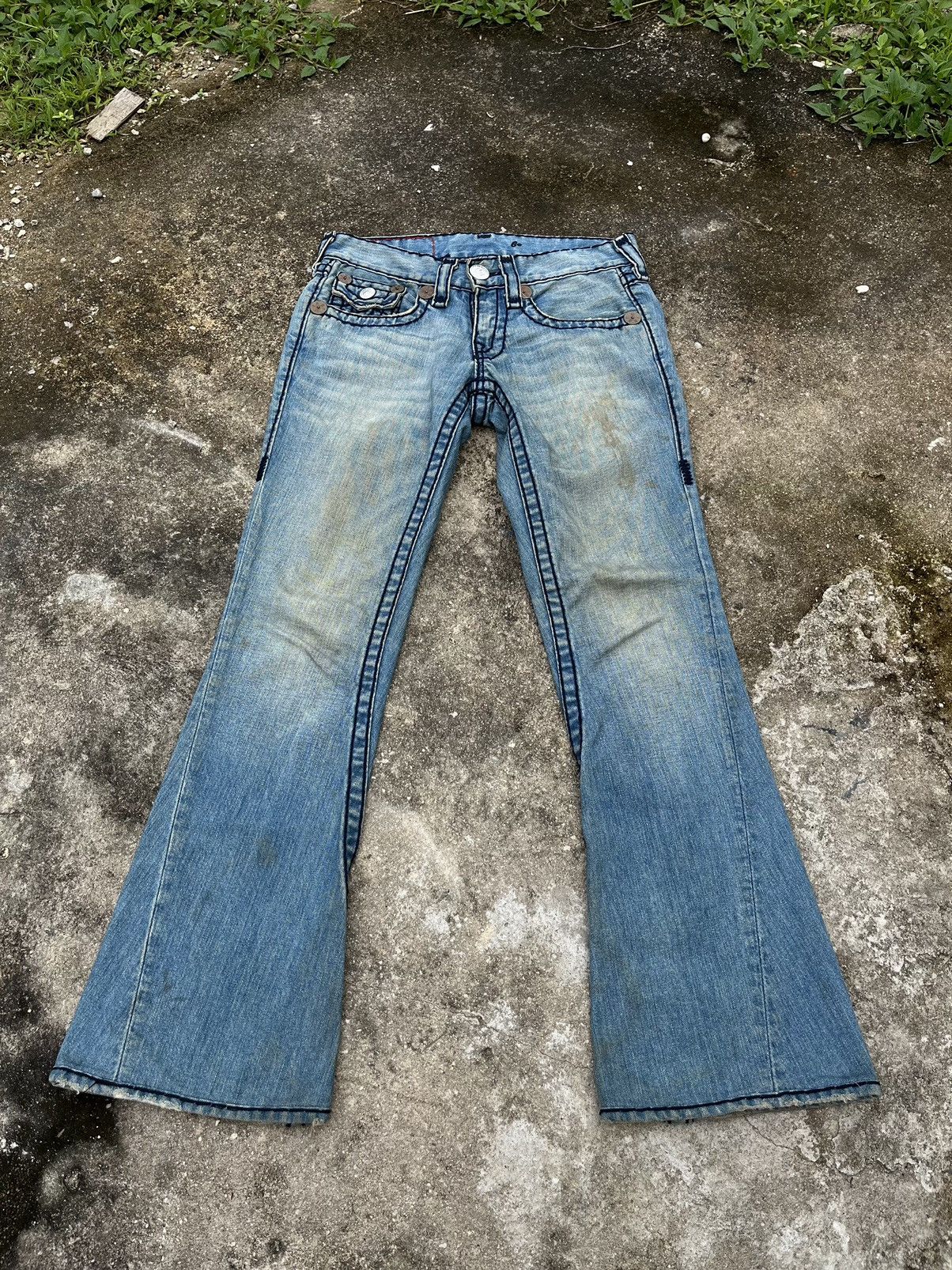 If Six Was Nine × Le Grande Bleu (L.G.B.) × True Religion True Religion Flared Denim Pants Size US 31 - 4 Thumbnail
