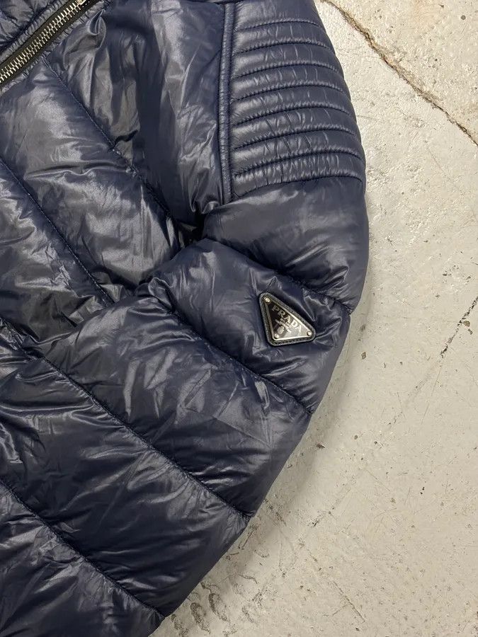 Prada AW2014 Prada Navy Nylon Quilted Puffer Jacket Size US M / EU 48-50 / 2 - 9 Thumbnail