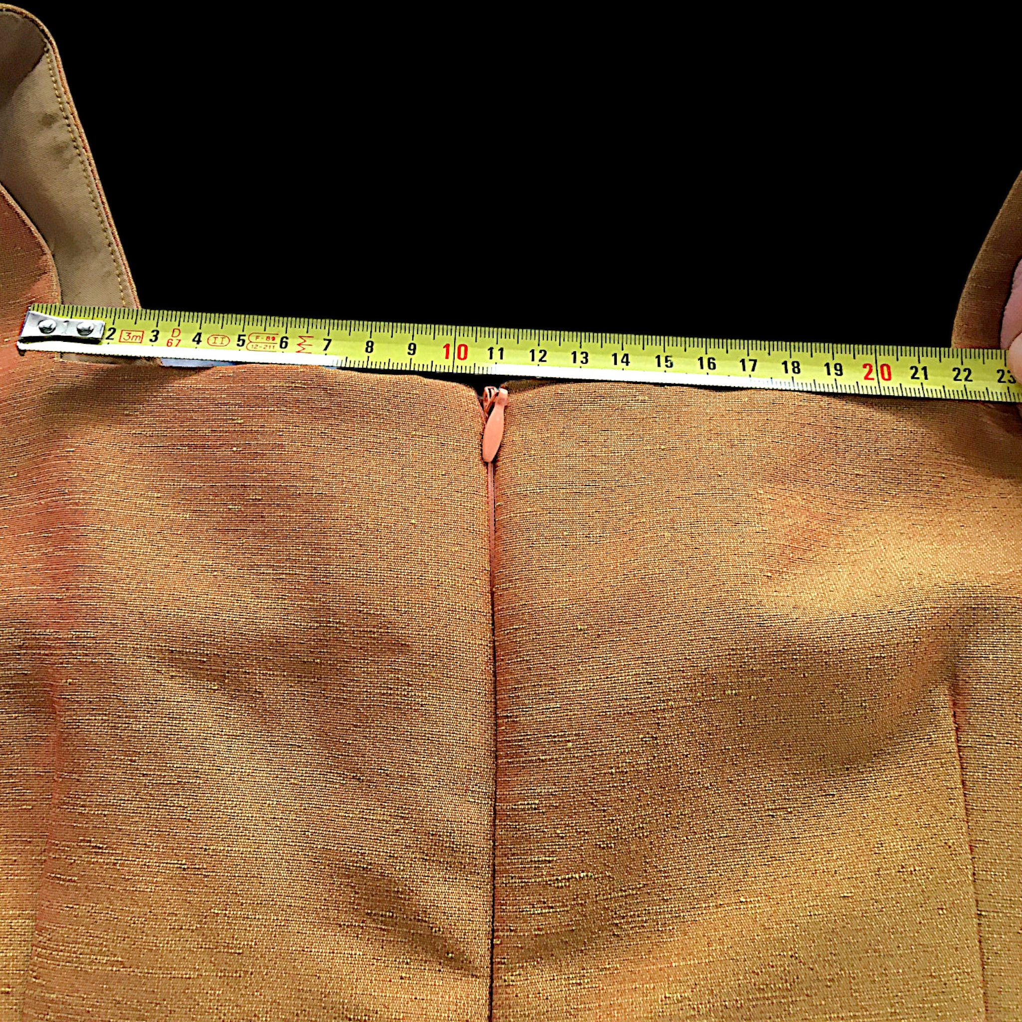 Vintage Vintage Silk Shantung Dress – Retro 1960s Design, Sheath Fit Size M / US 6-8 / IT 42-44 - 15 Thumbnail