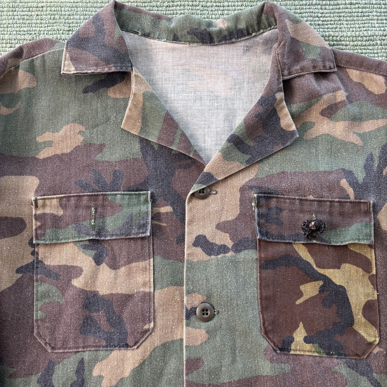 Vintage Vintage Cotton Camo US Marines Military Button Up Shirt Sz L Size US L / EU 52-54 / 3 - 4 Thumbnail